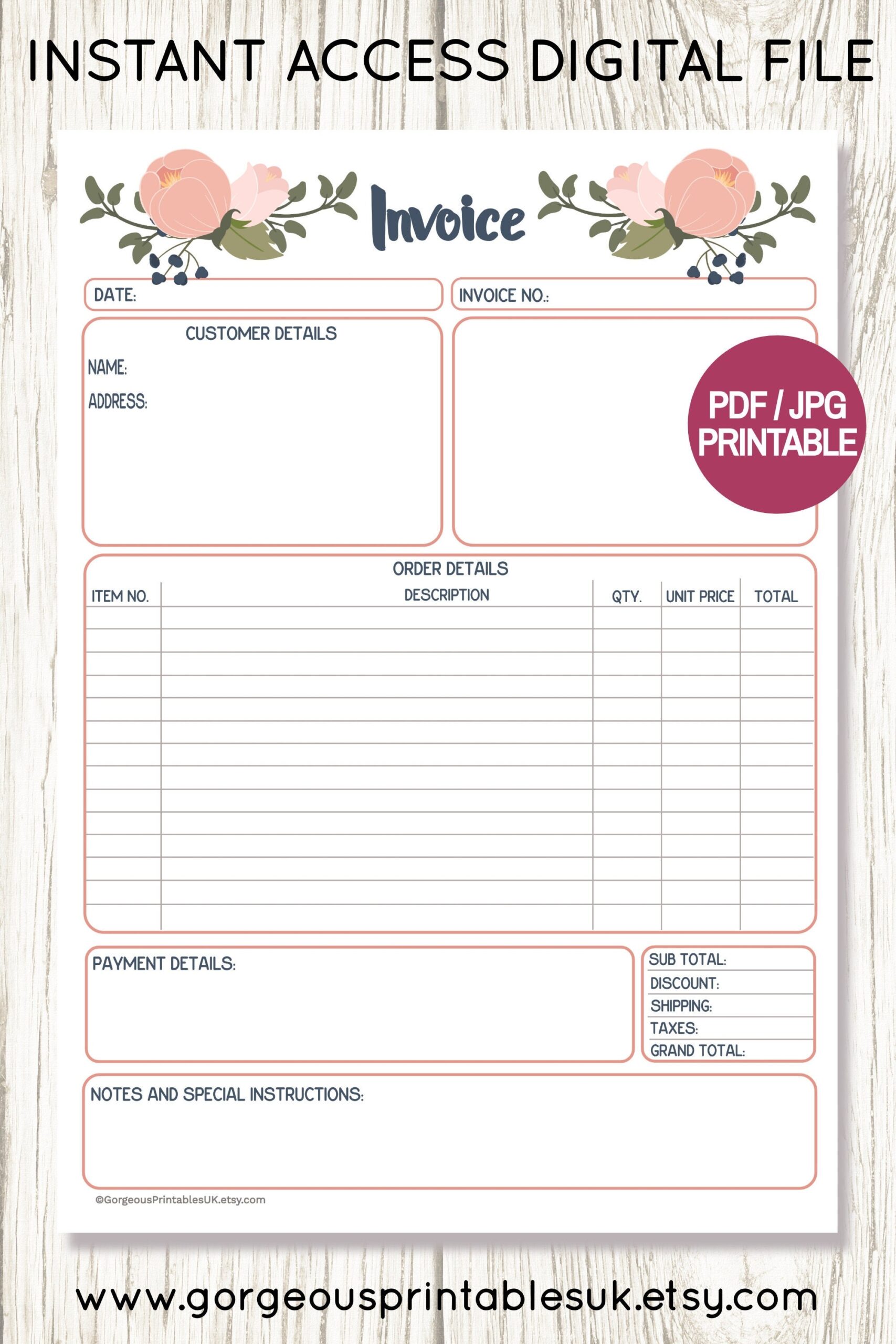 Free Printable Invoice Copy Anax