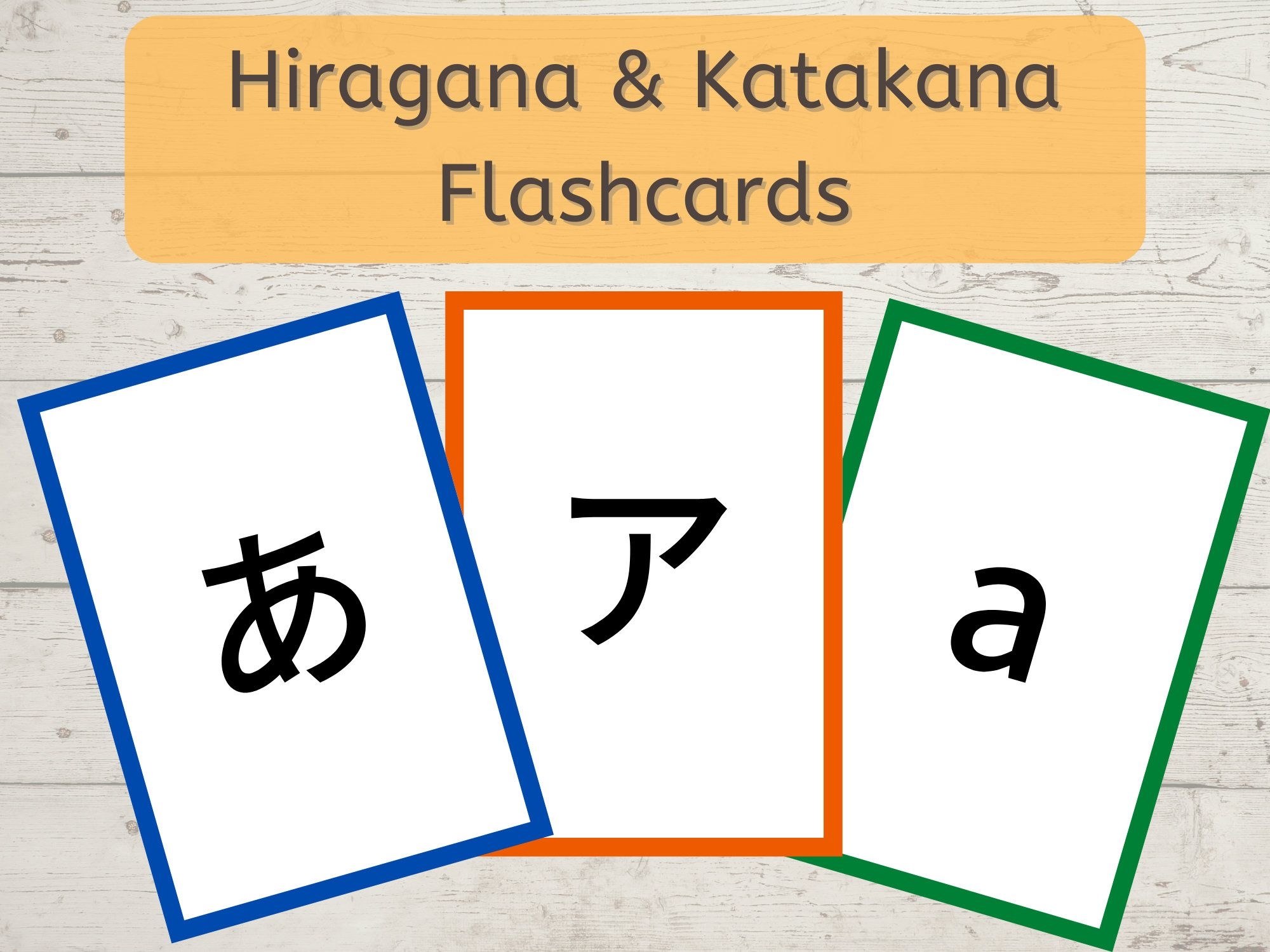 Japanese Hiragana And Katakana Flashcards Japanese Flashcards Hiragana Katakana Japanese Study Printable Instant Download 