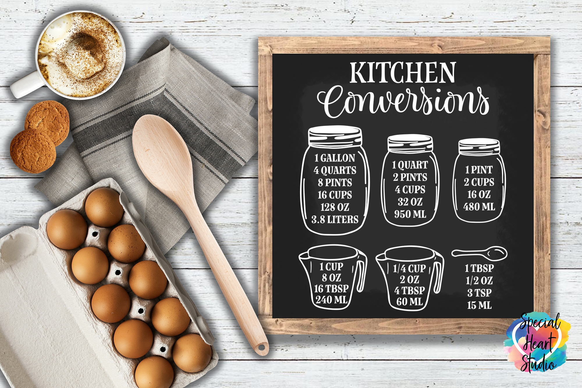 KITCHEN CONVERSION CHART FREE CUT FILE 