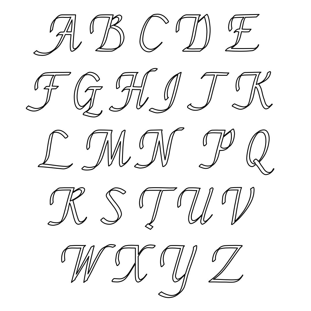 Large Script Letters 10 Free PDF Printables Printablee