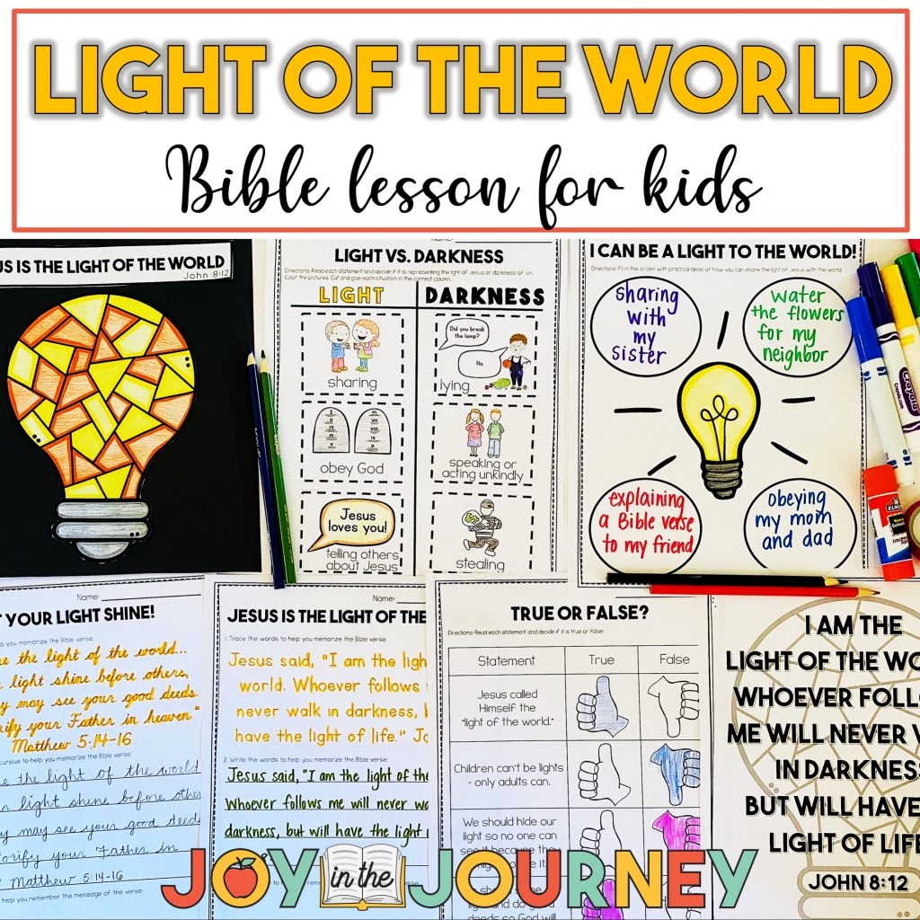 Light Of The World FREE Bible Lesson For Kids