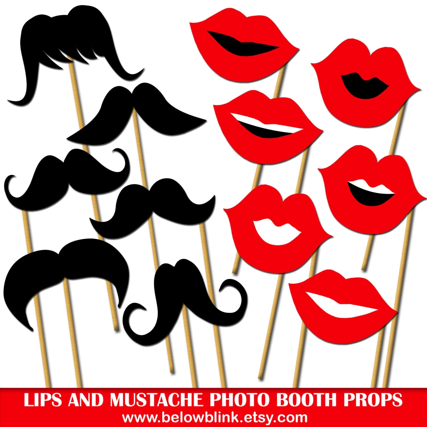 Free Mustache Photo Booth Printables