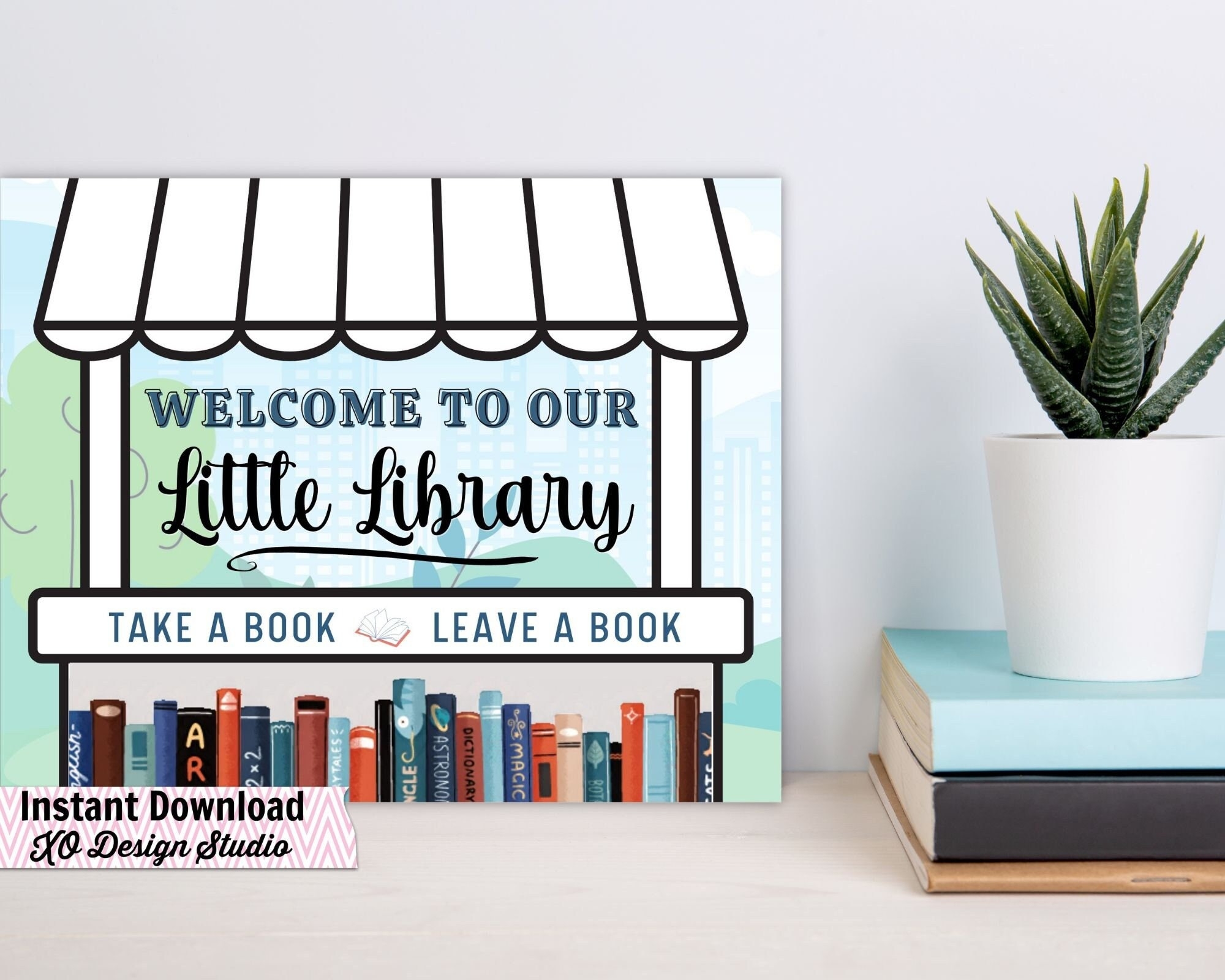 Little Library Printable Welcome To Our Little Library School Library Classroom Poster For Free Library 8x10 PDF Digital Instant Download Etsy