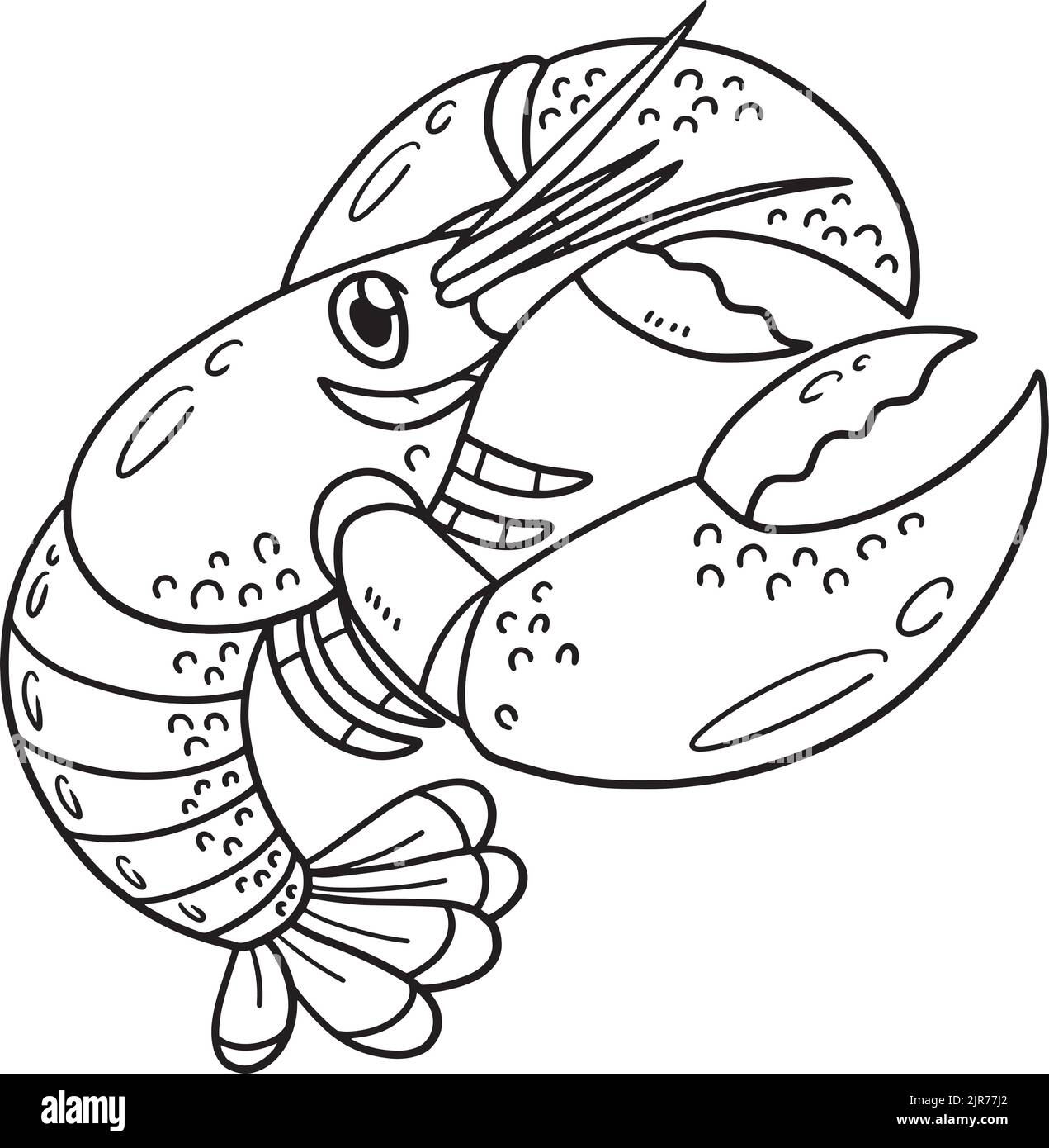 Lobster Coloring Page Isolated For Kids Stock Vector Image Art Alamy