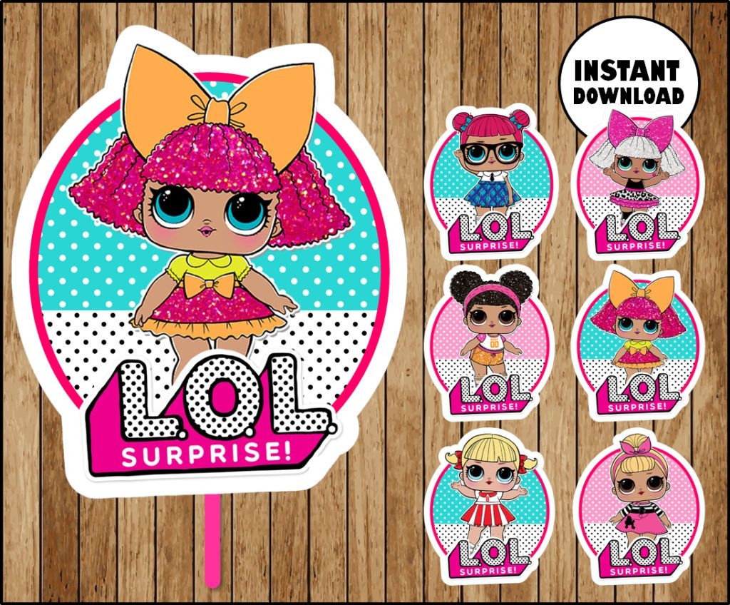 LOL Surprise Dolls Centerpieces LOL Surprise Printable Centerpieces LOL Dolls Party Centerpieces Instant Download Printable