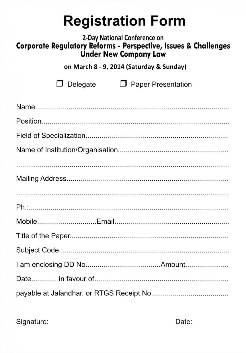 Magnificent Registration Forms Template Word Ideas Church Throughout School Registration Form Template Word