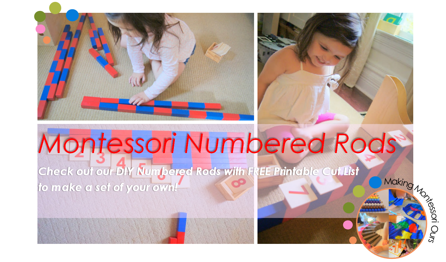 Montessori Number Rods Free Printable