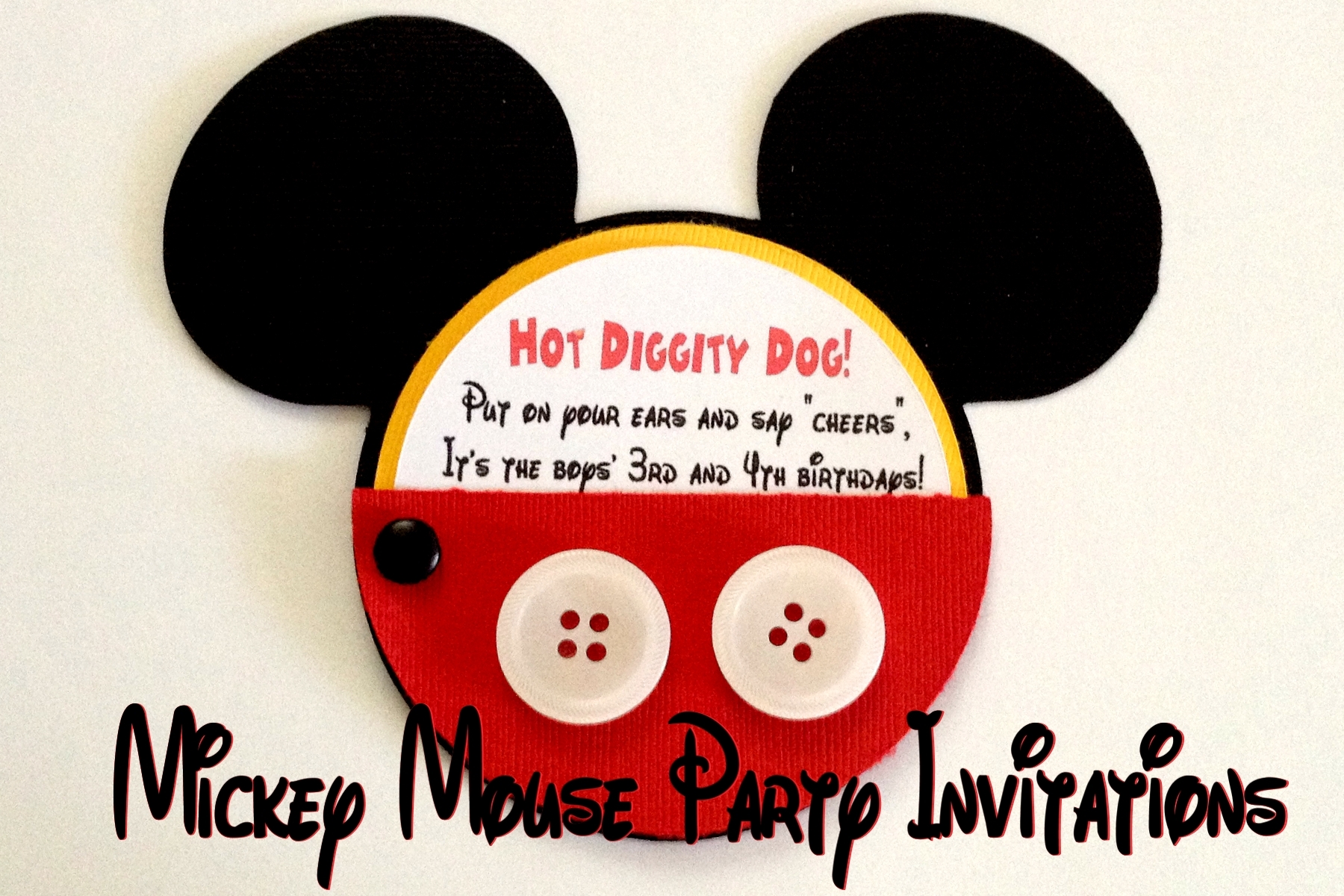 Free Printable Mickey Mouse Invitations