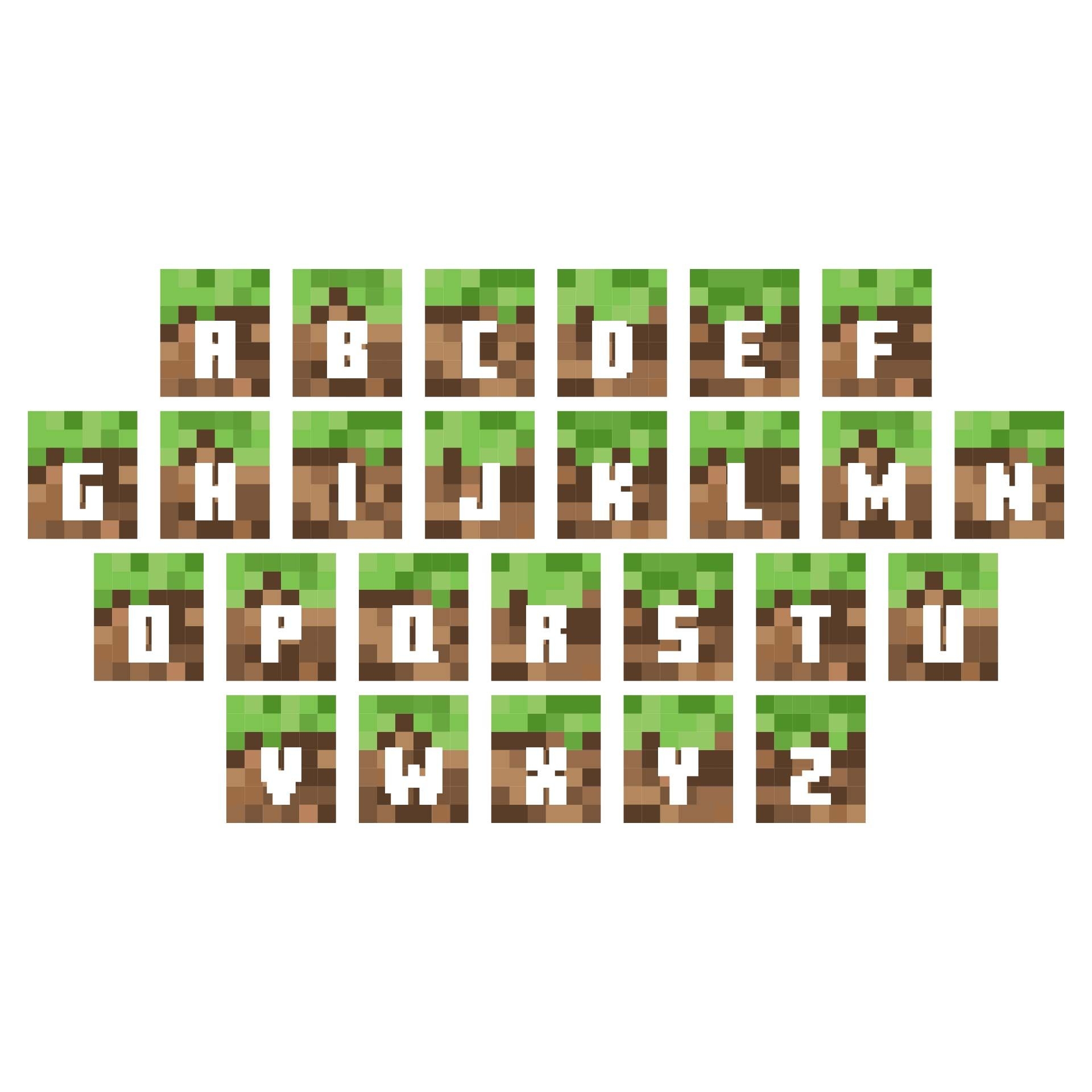 Minecraft Letters 11 Free PDF Printables Printablee