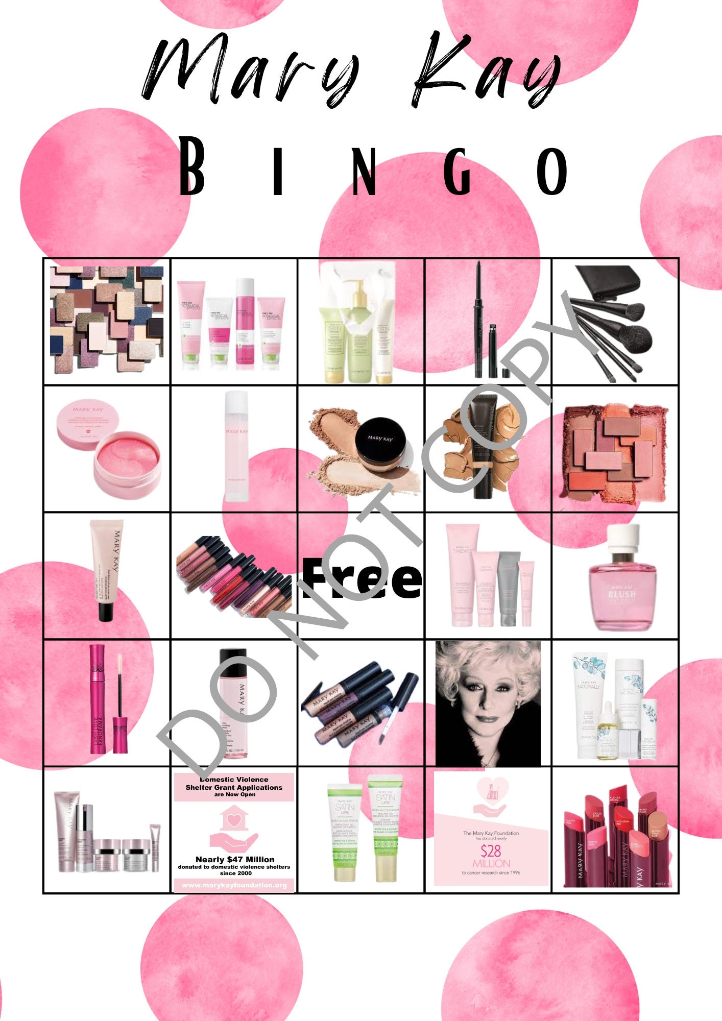 MK Bingo Board Download Etsy