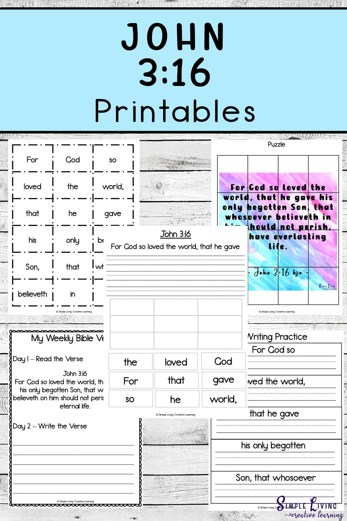 John 3 16 Free Printable