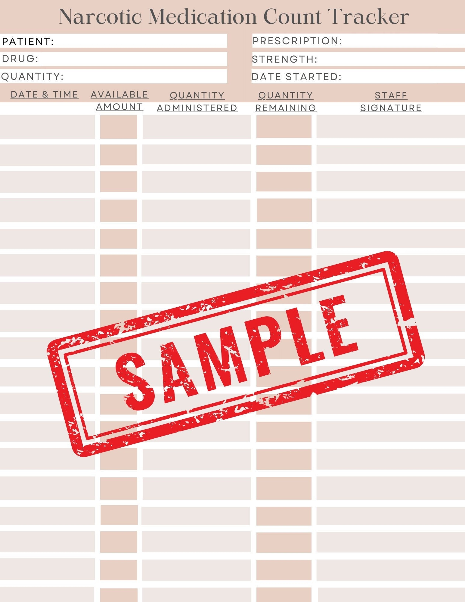 Free Printable Narctic Count Sheet