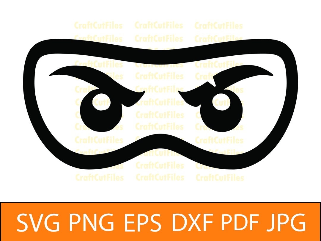 Ninja Eyes SVG Ninja Eyes Clipart Ninja Eyes Cricut File Ninja Eyes Cut Files For Crafters PNG DXF Eps Vector Sticker Decal Vinyl Etsy