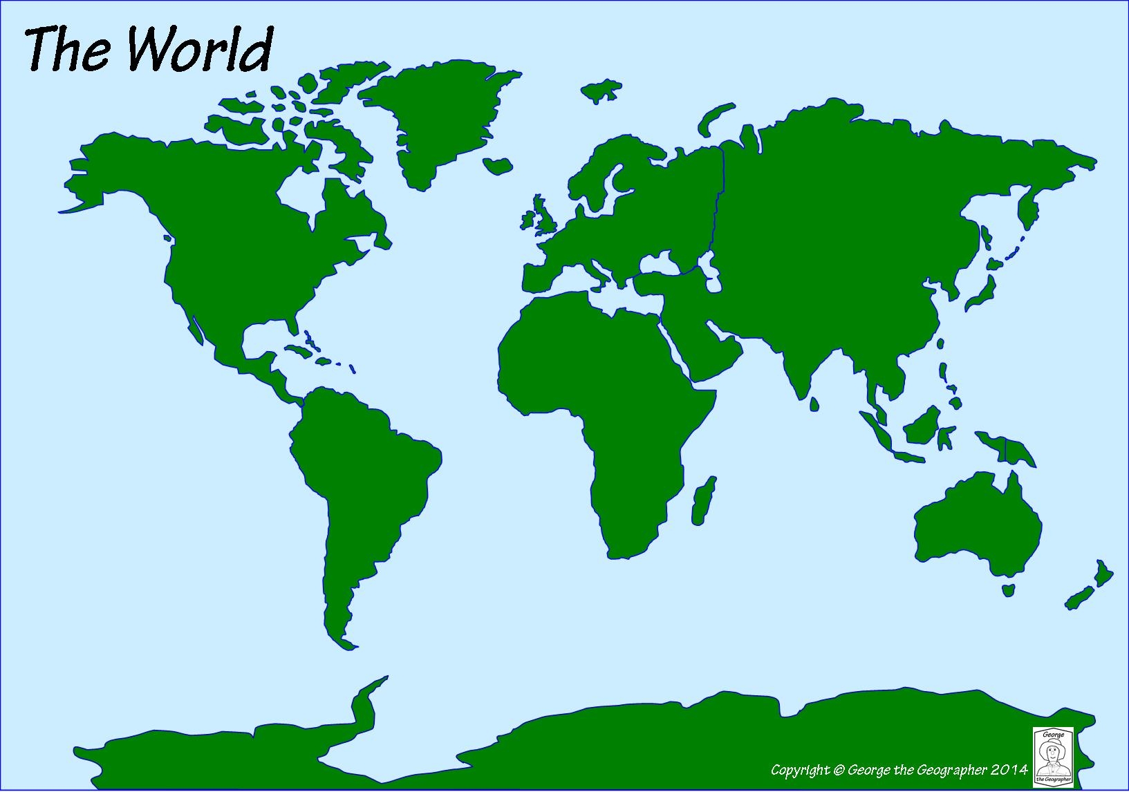 Free Printable Maps Of Continents