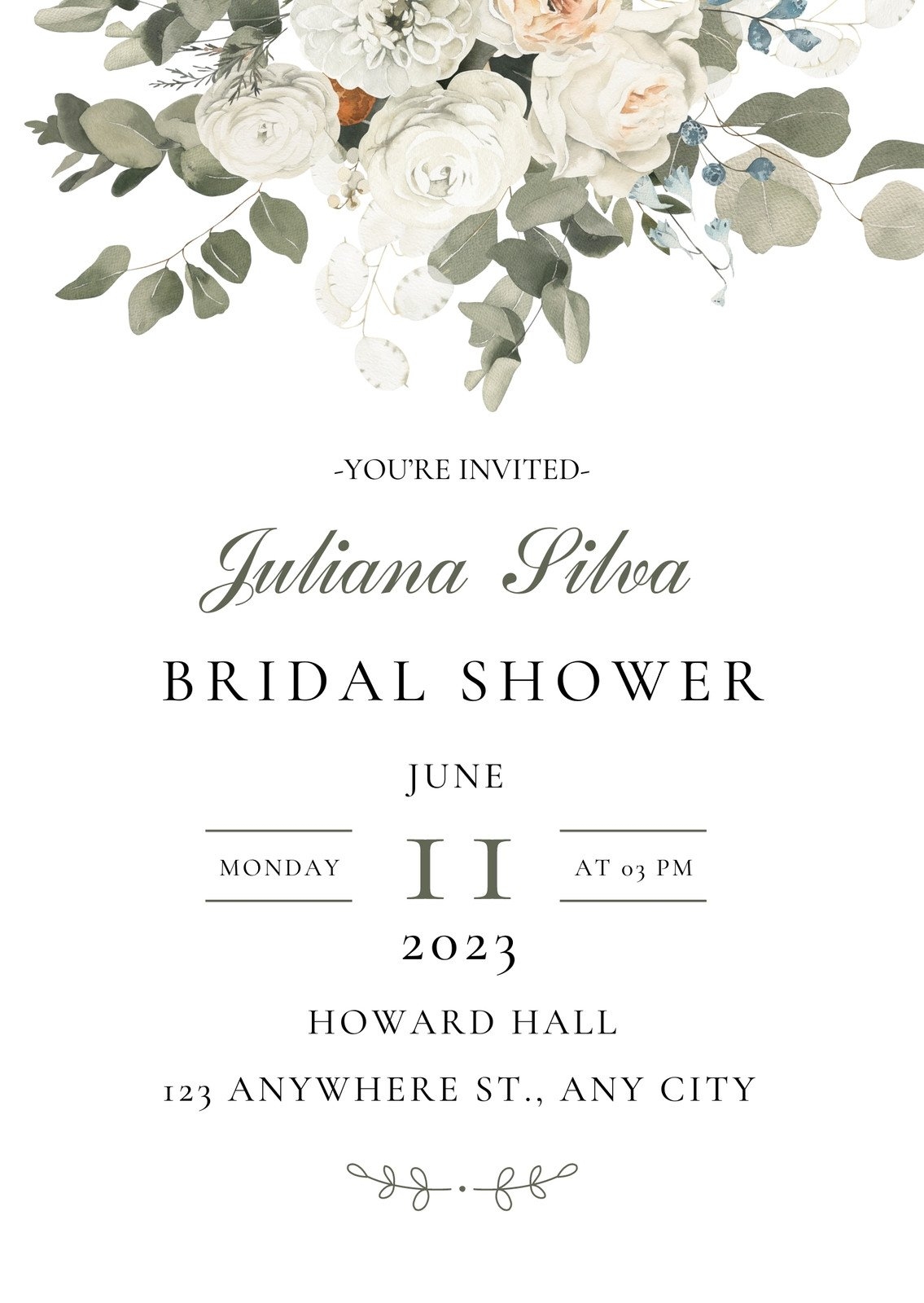 Free Printable Bridal Shower Invites