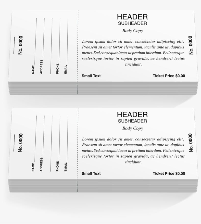 Pdf Raffle Ticket Template Ink Free Transparent PNG Download PNGkey