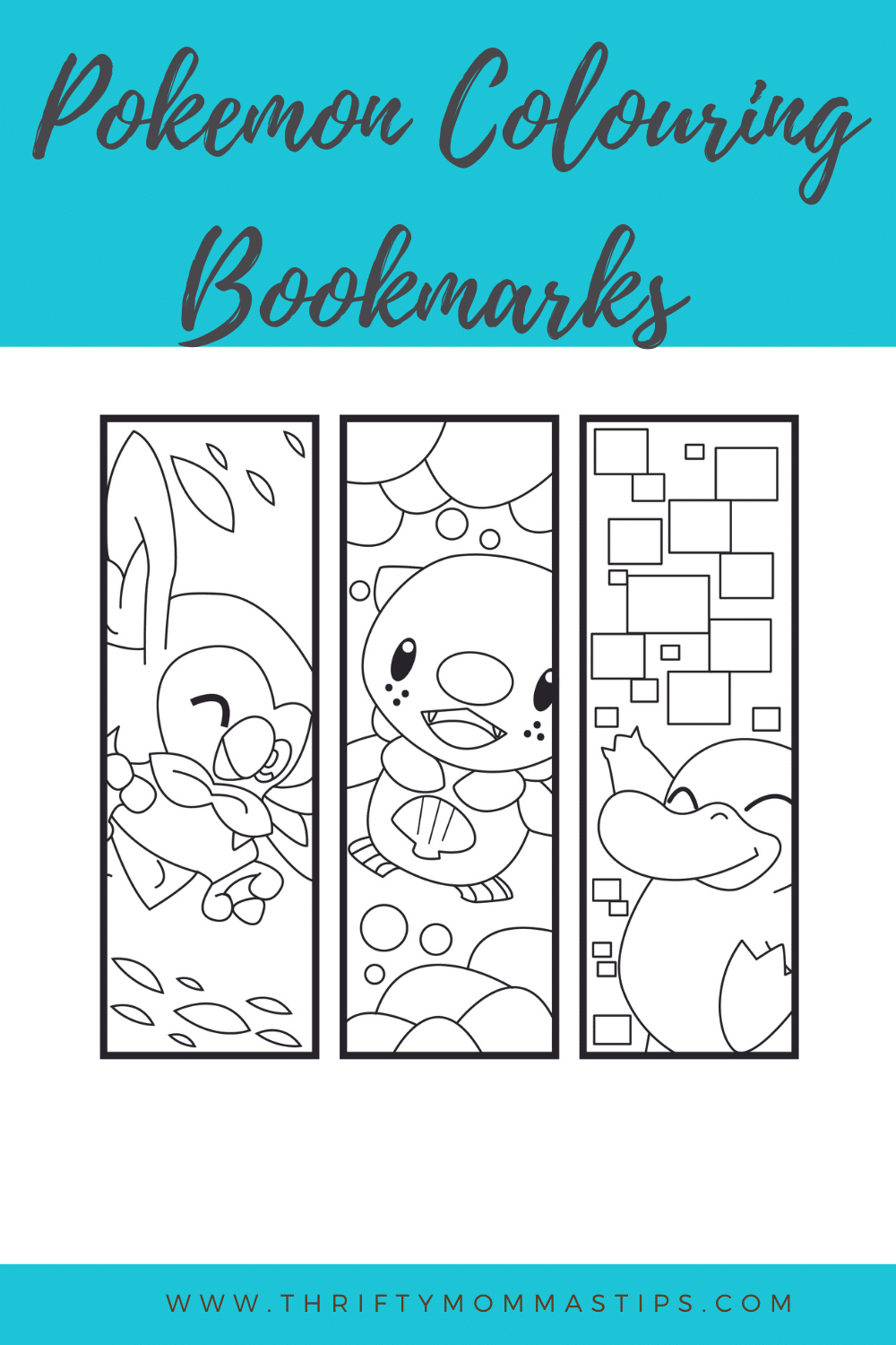 Pokemon Colouring Bookmarks Thrifty Mommas Tips