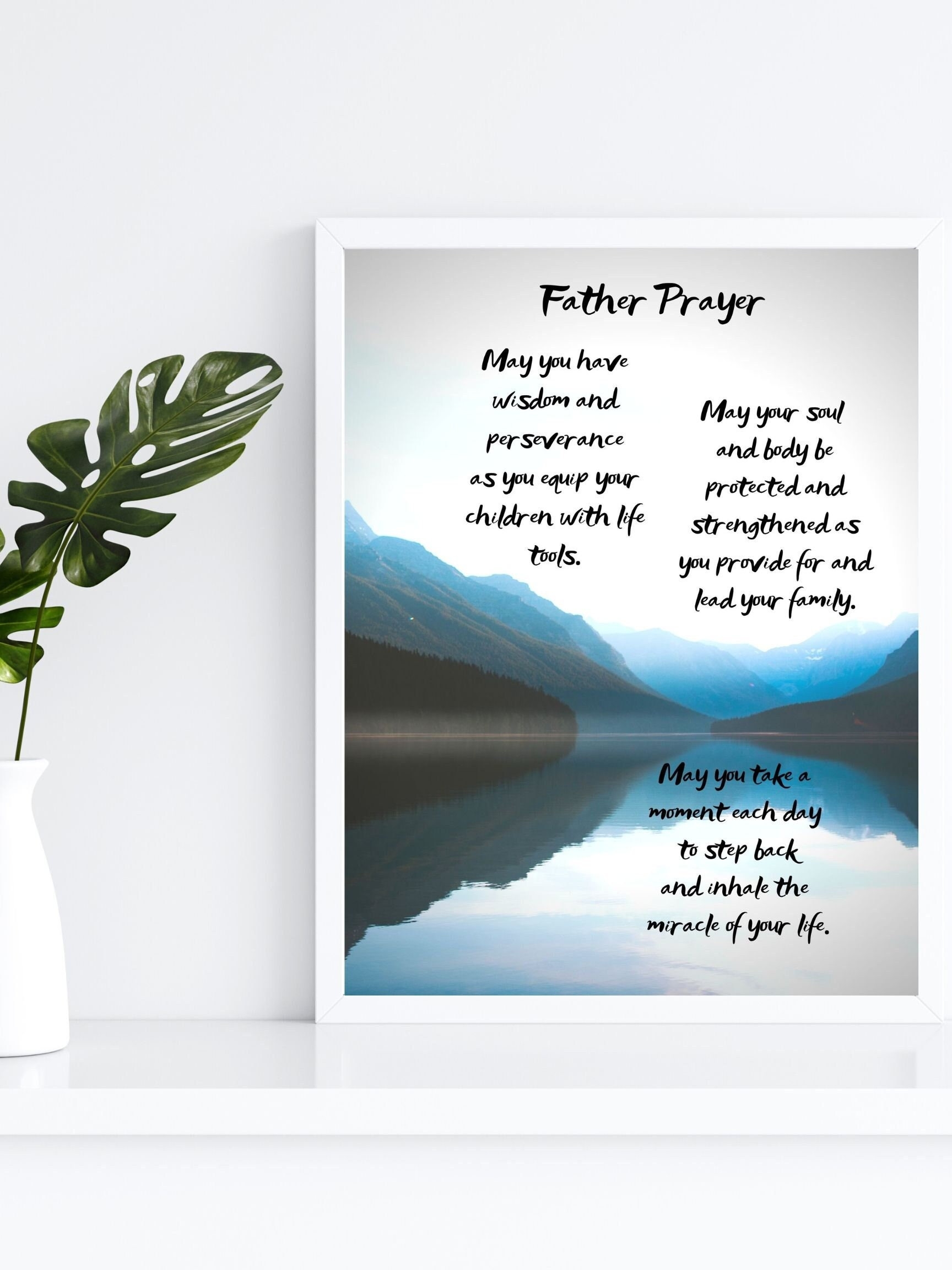 Prayer For Dad PRINT Father s Day Gift Dad Questionnaire Gifts For Dad From Kids Christian Father s Day Gift Father s Day Message Etsy
