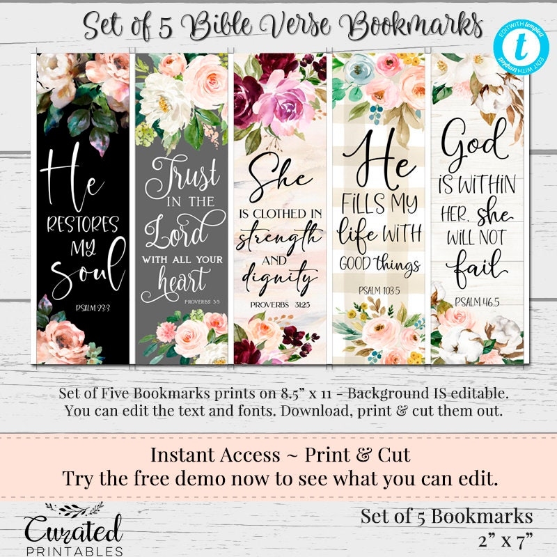 Bible Bookmarks Free Printable