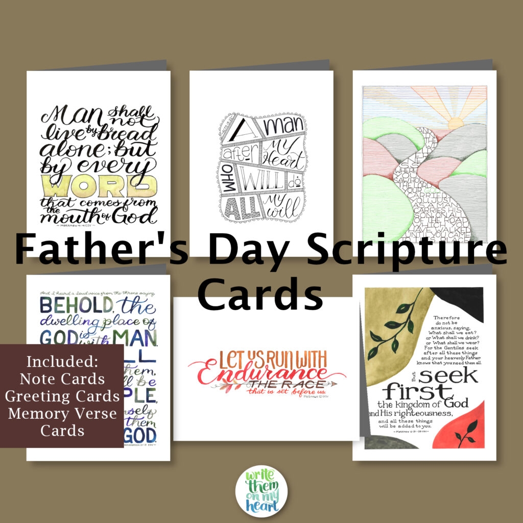 Printable Bible Verse Greeting Cards Write Them On My Heart
