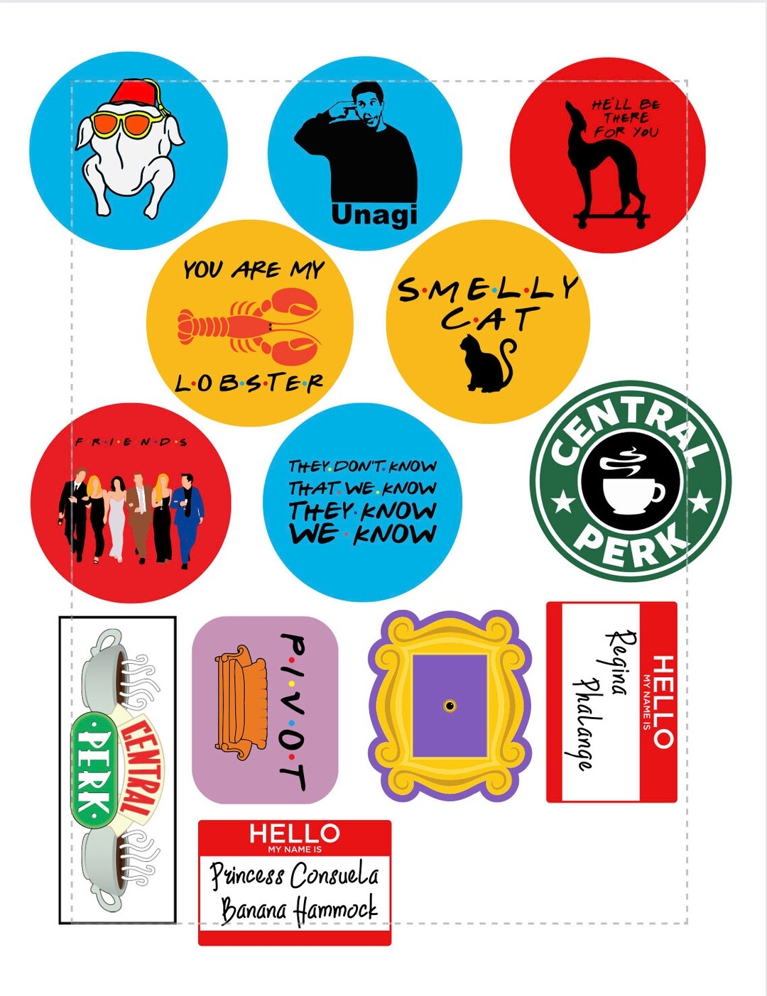 Free Printable Friends Tv Show
