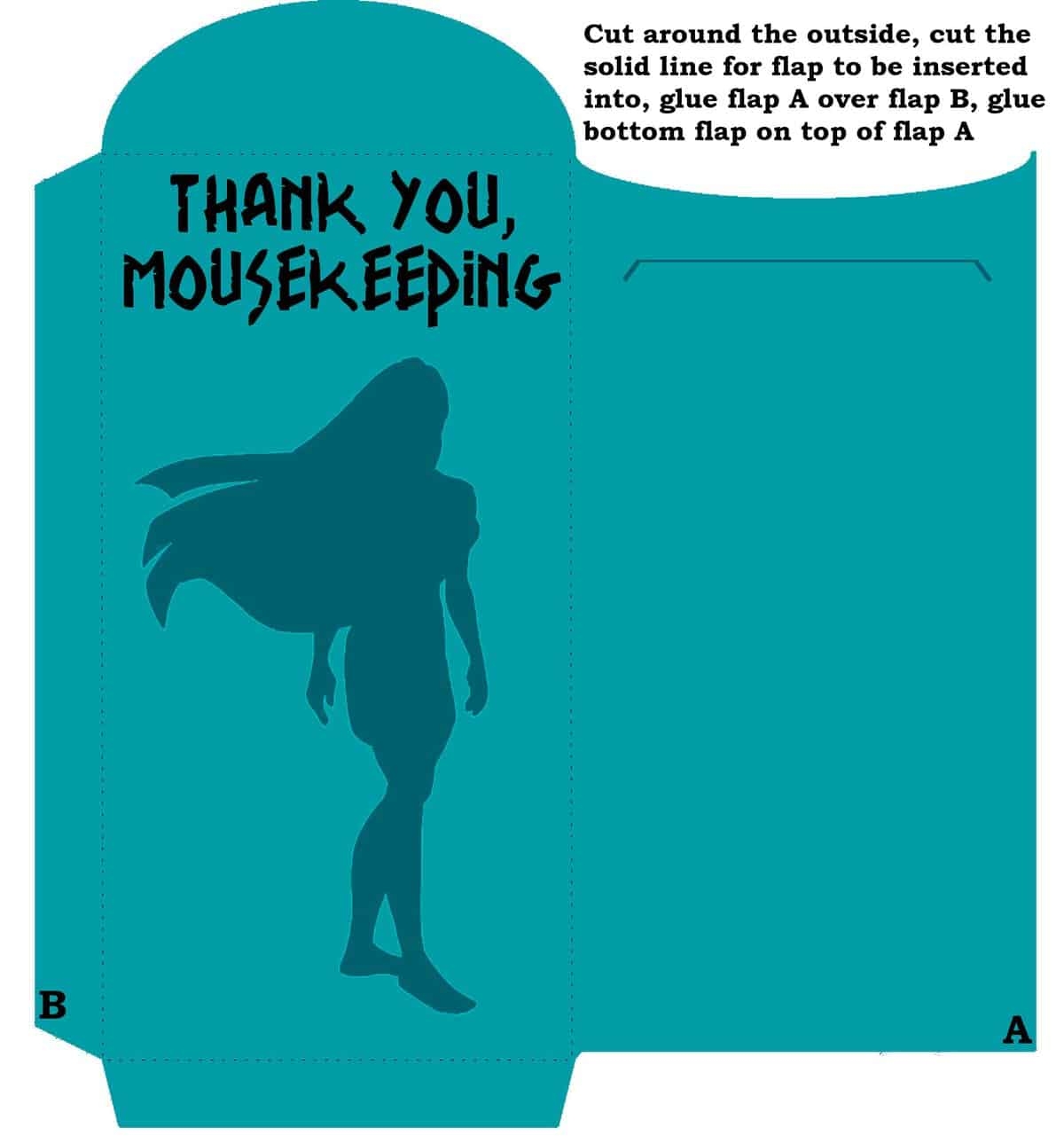 Printable Customizable and Cute Mousekeeping Tip Envelopes