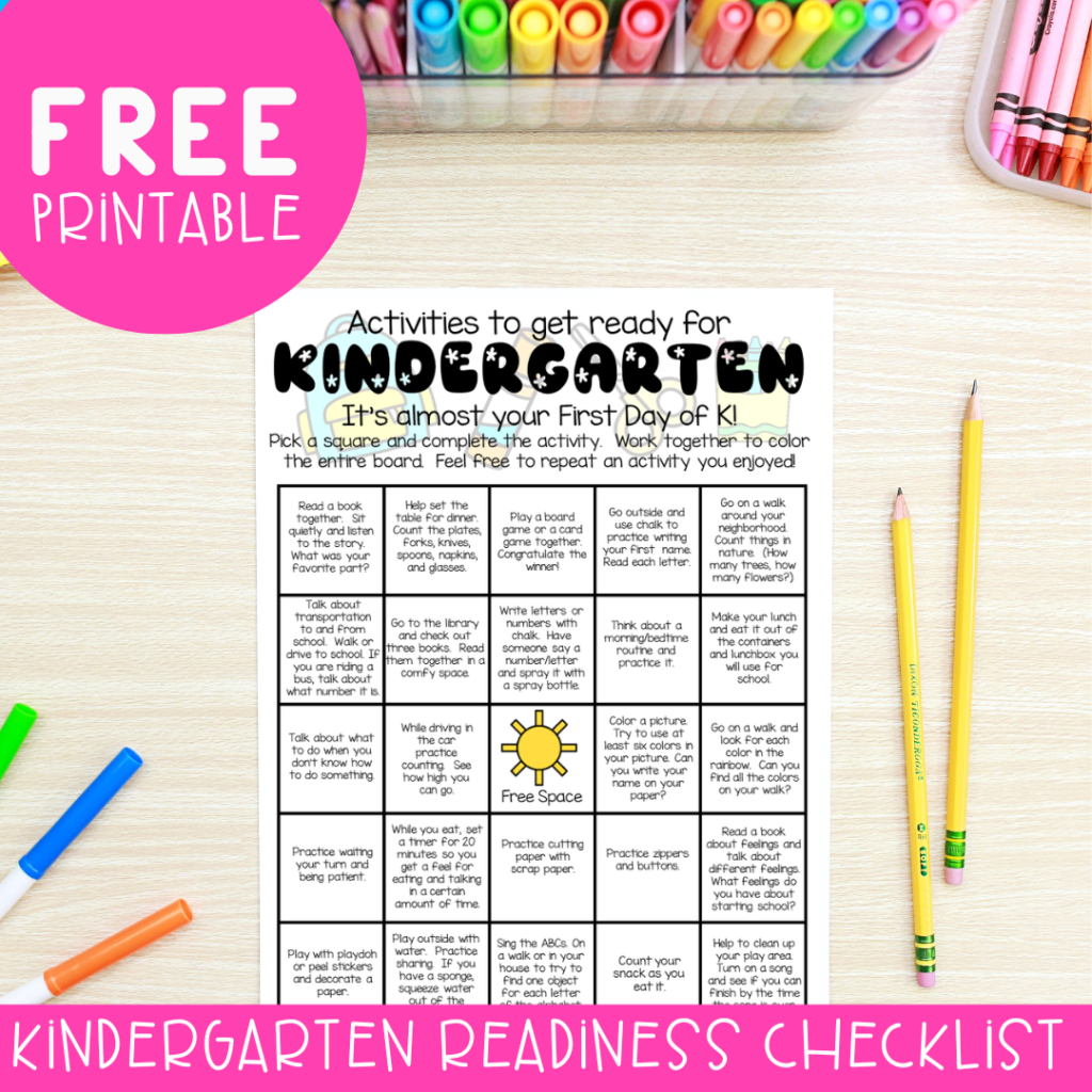 Printable Kindergarten Readiness Checklist And Other Helpful Tips My Day In K