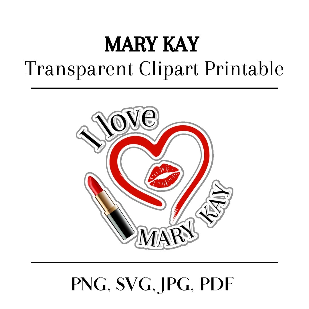 Printable Mary Kay Clipart With Transparent Background SVG PNG JPG Files Included Instant Download Etsy