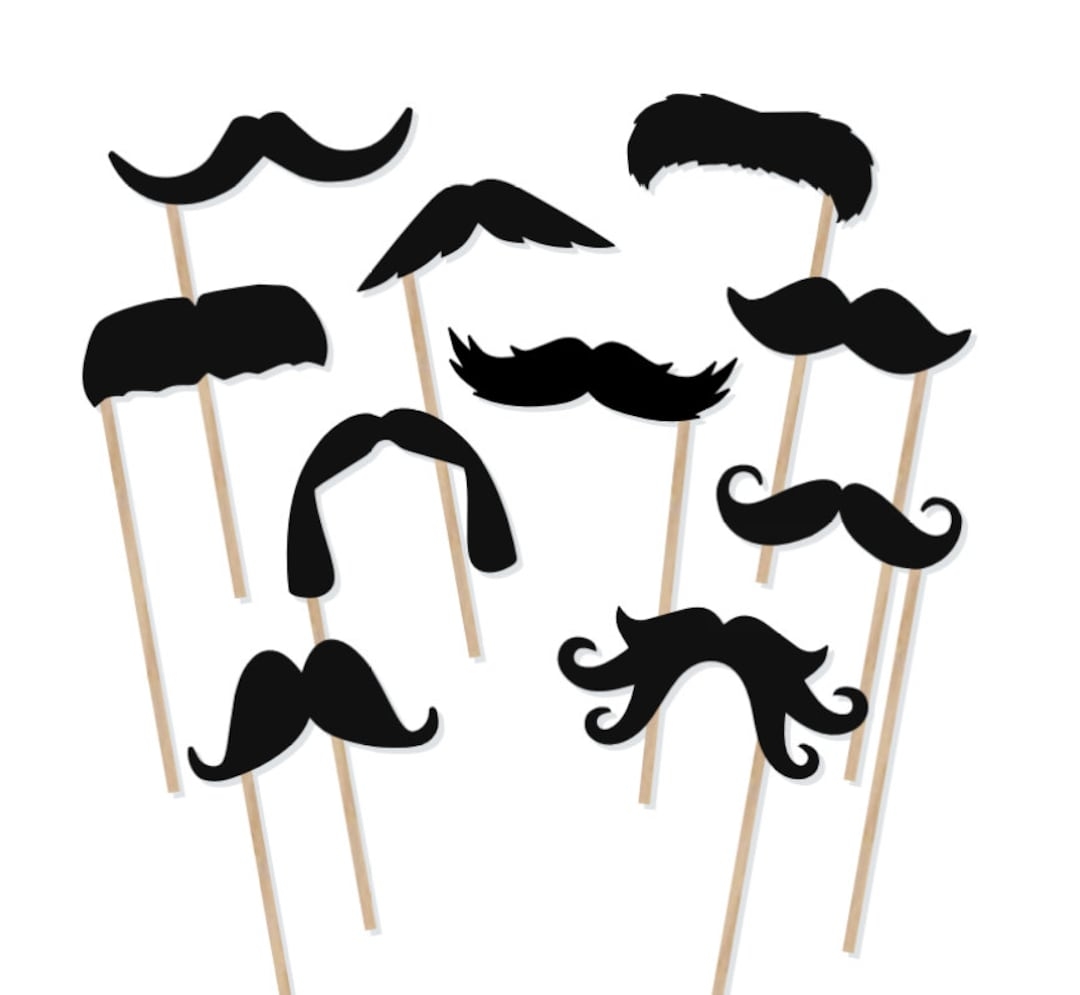 Printable Mustache Photo Booth Props Mustache Photobooth Props Moustache Printable Props Little Man Party Mustaches On A Stick Etsy