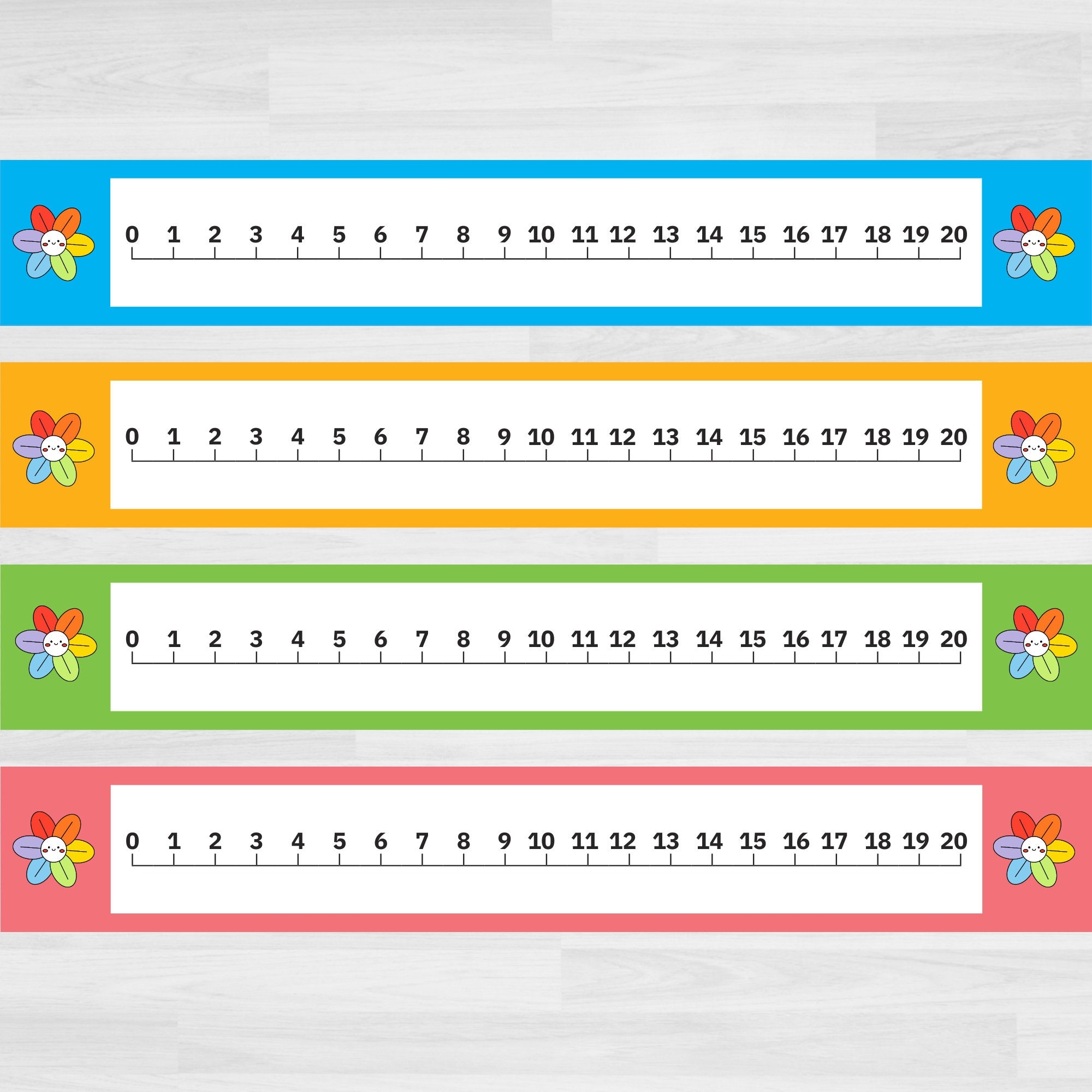 Printable Number Line 0 20 Number Line Printable Counting To 20 Printable Numeracy Printable Teacher Resources Classroom Resources Etsy