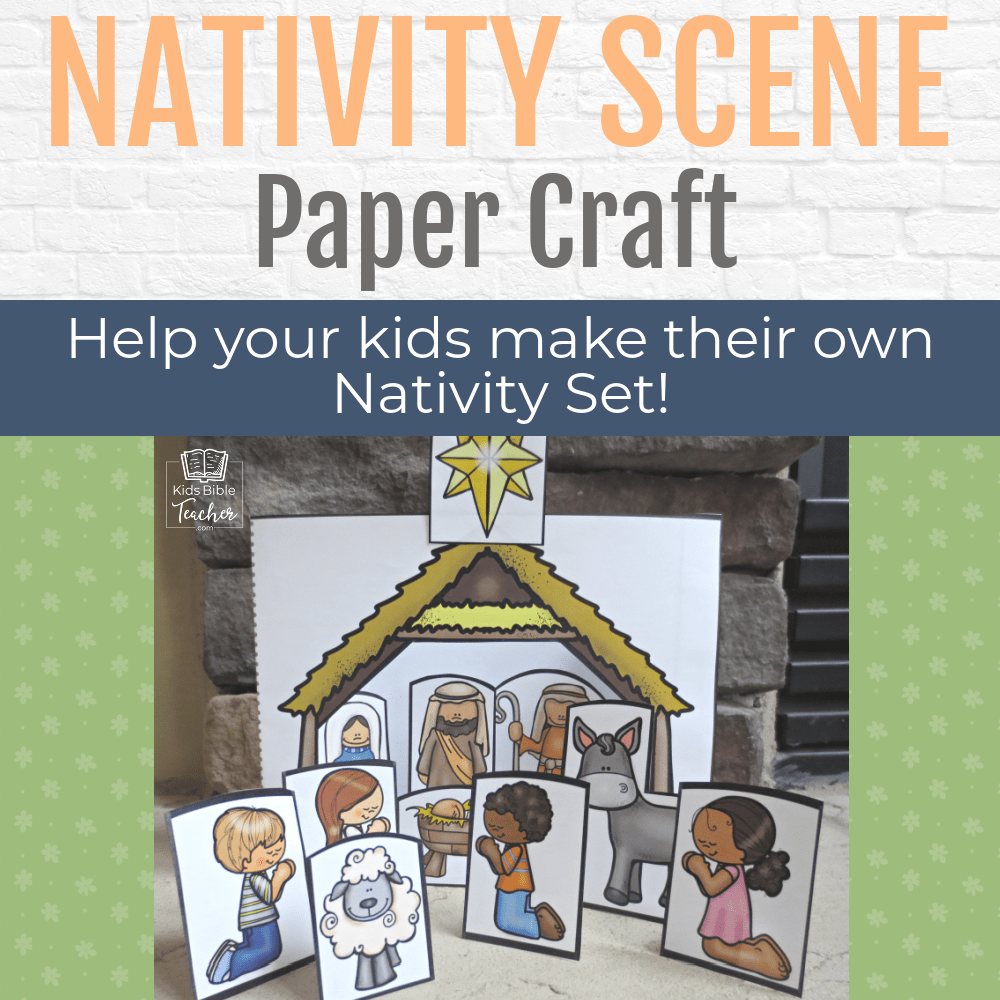 Printable Paper Nativity Scene Kids Bible Teacher