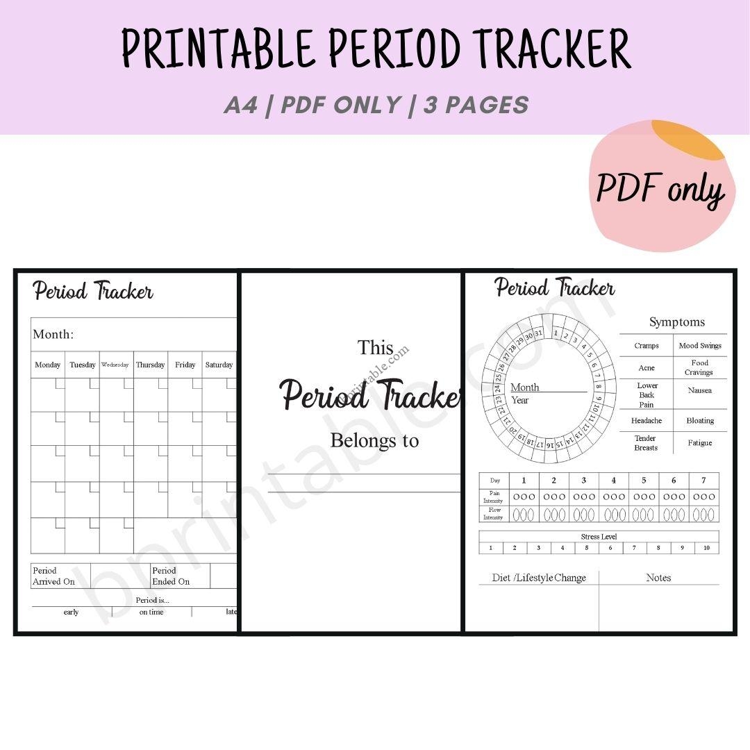 Free Printable Monthly Cycle Tracker