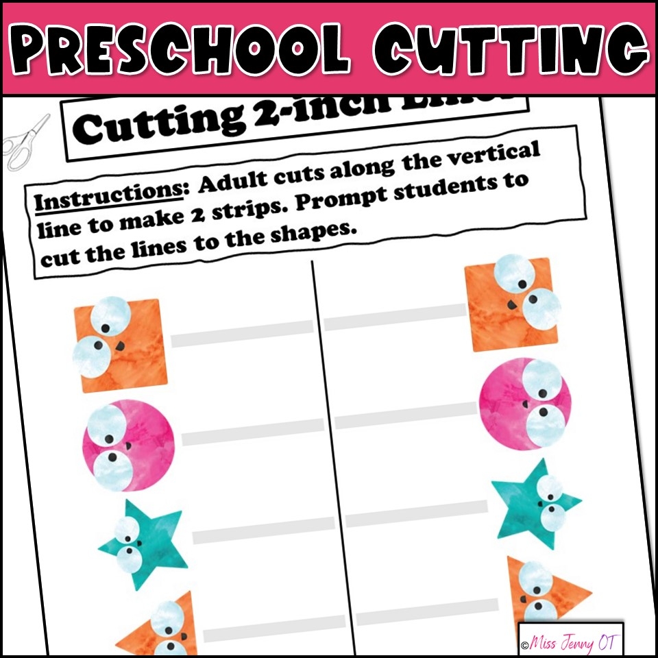 Free Printable Cutting Shapes Worksheets