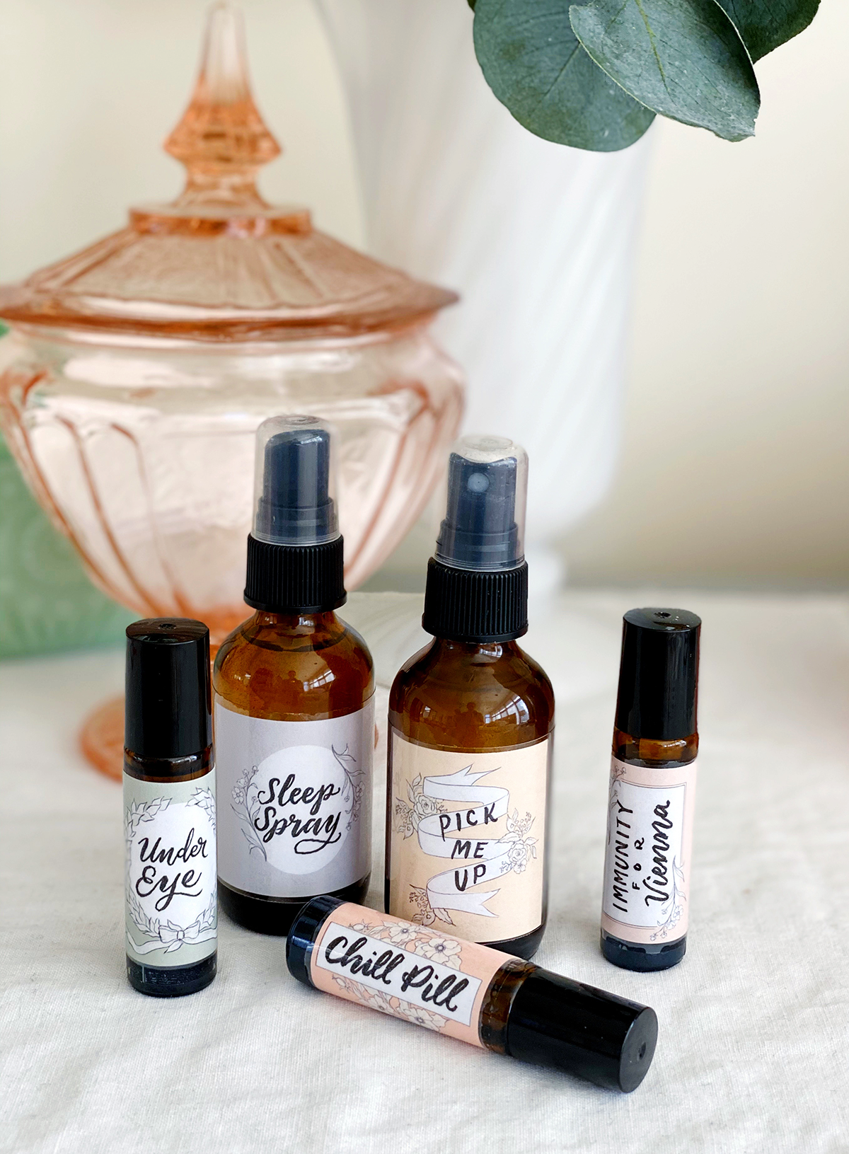 Printable Roll On And Spray Bottle Labels For Essential Oils Lily Val Living