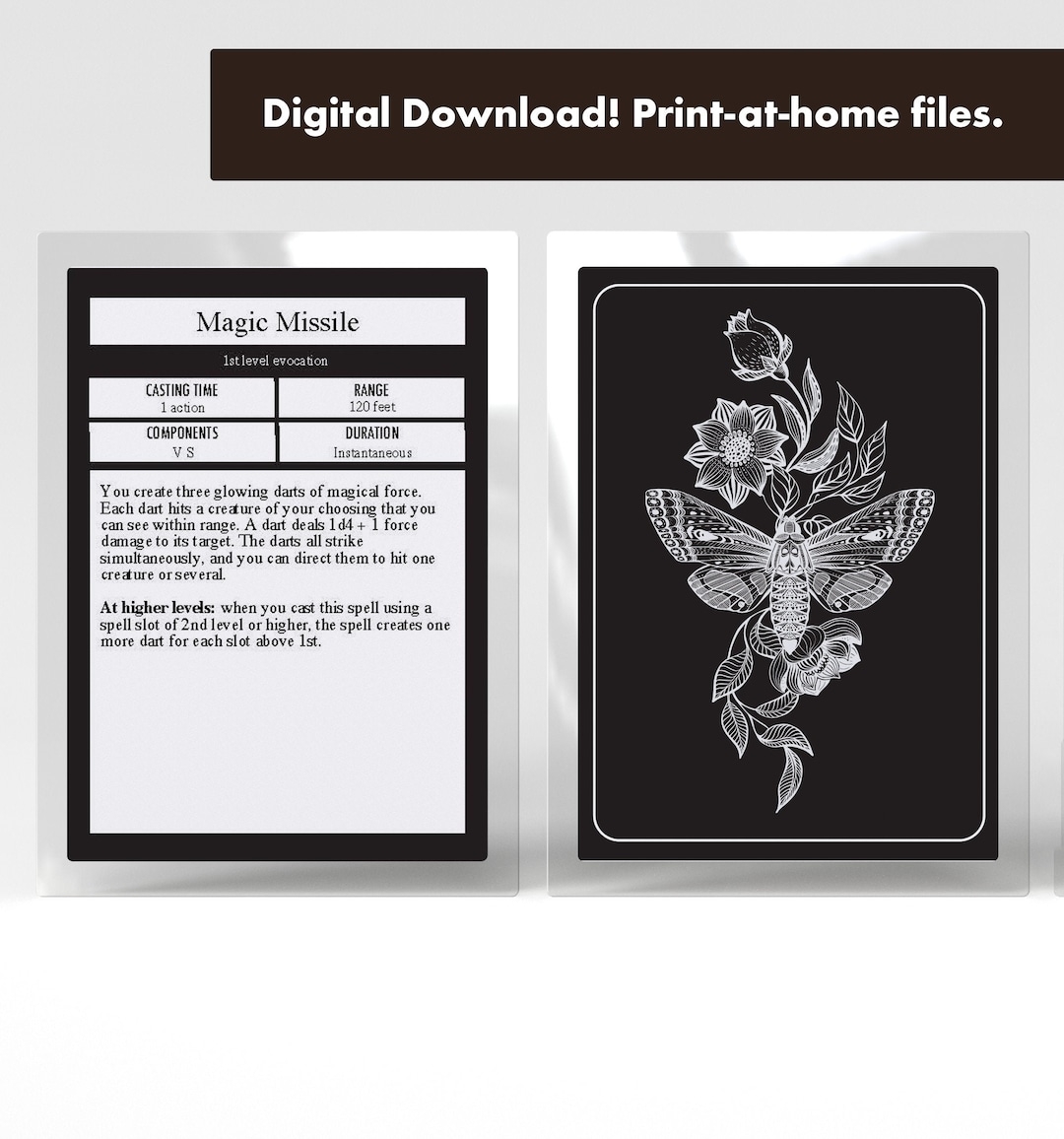 Printable Spell Cards Dnd 5e PDF Fillable Digital Download Dungeons And Dragons Etsy