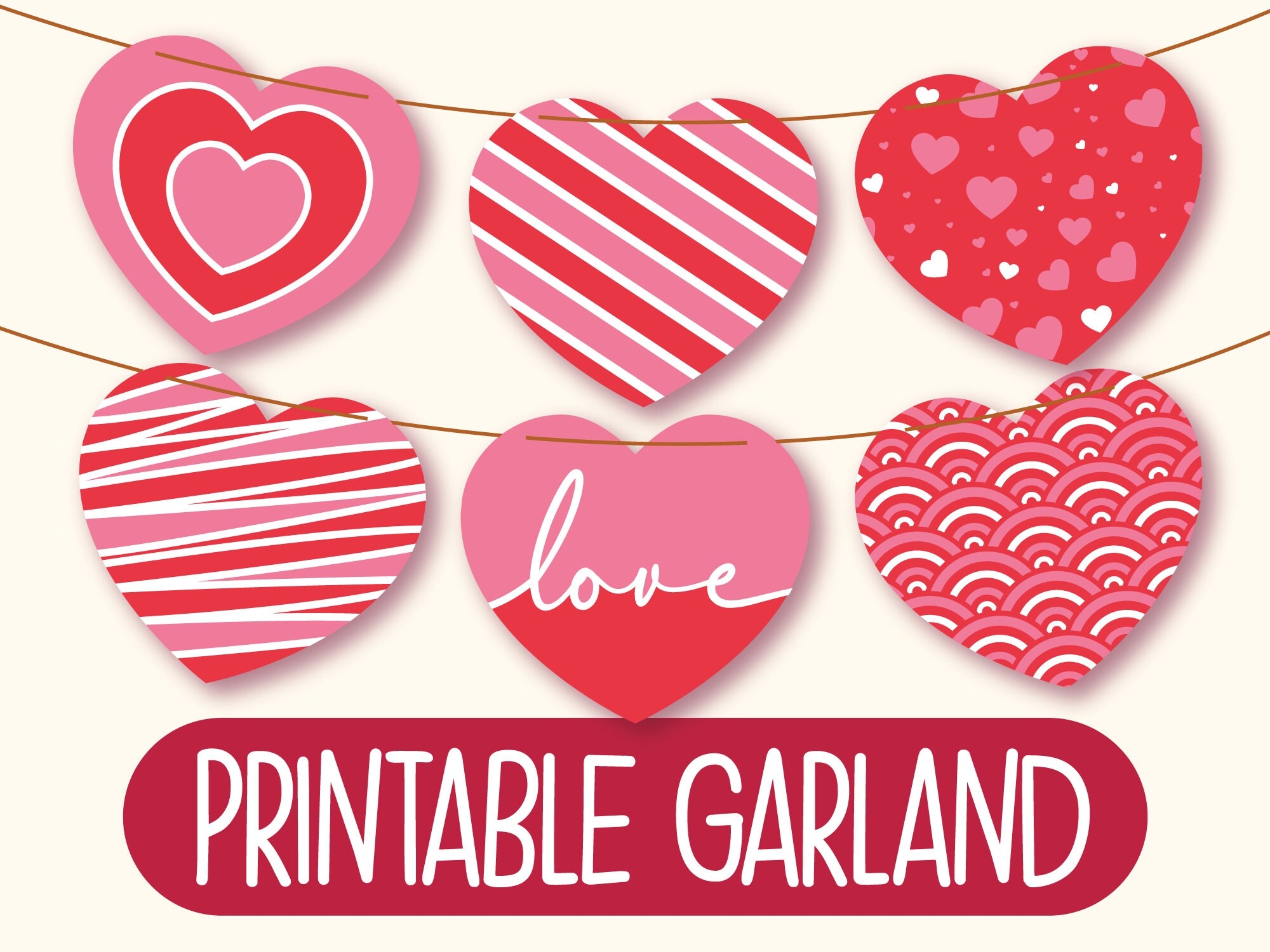 Free Printable Valentines Day Hearts