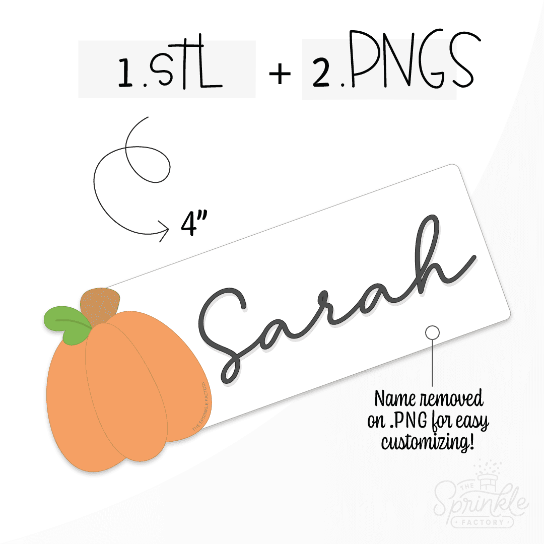 Pumpkin Name Tag Cutter The Sprinkle Factory