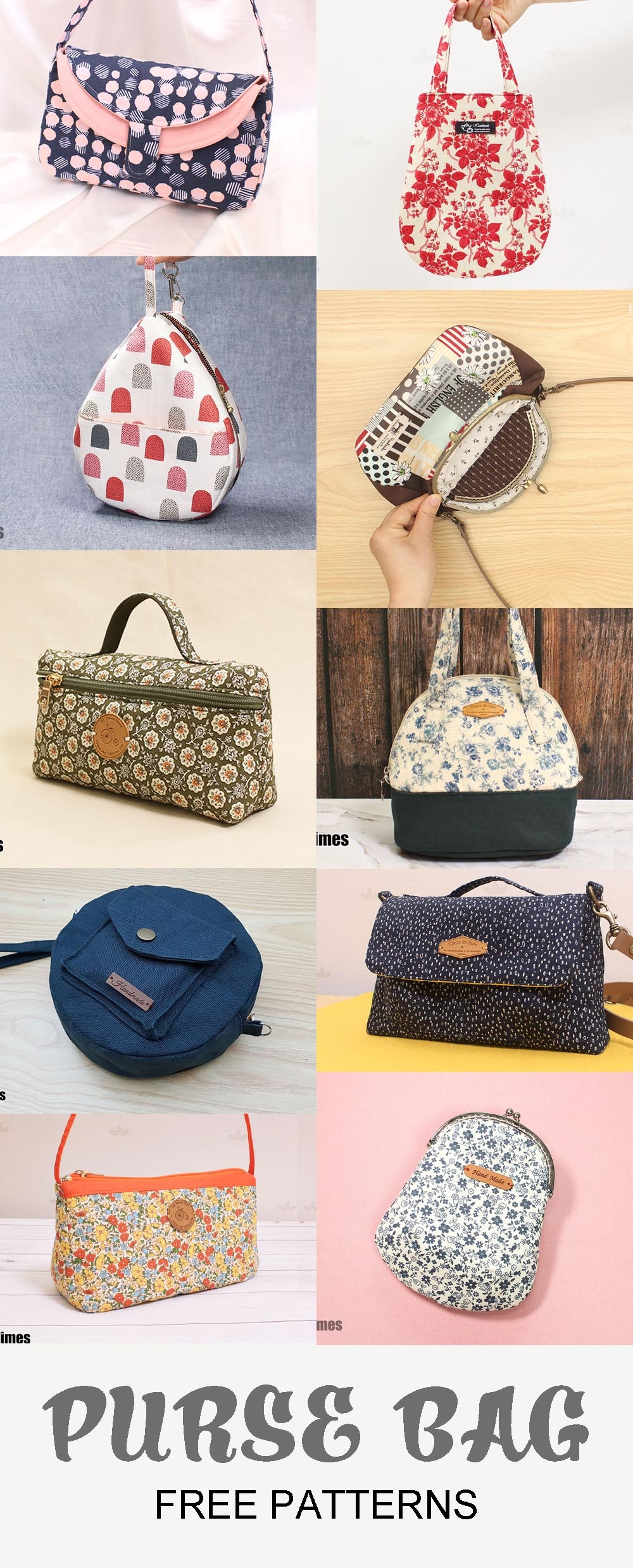 Purse Bag Free Patterns Diy Pouch And Bag With Sewingtimes