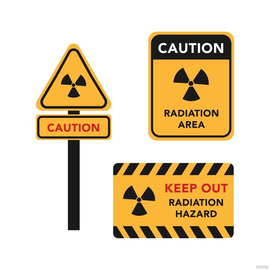 Radiation Warning Sign Vector In Illustrator SVG JPG EPS PNG Download Template