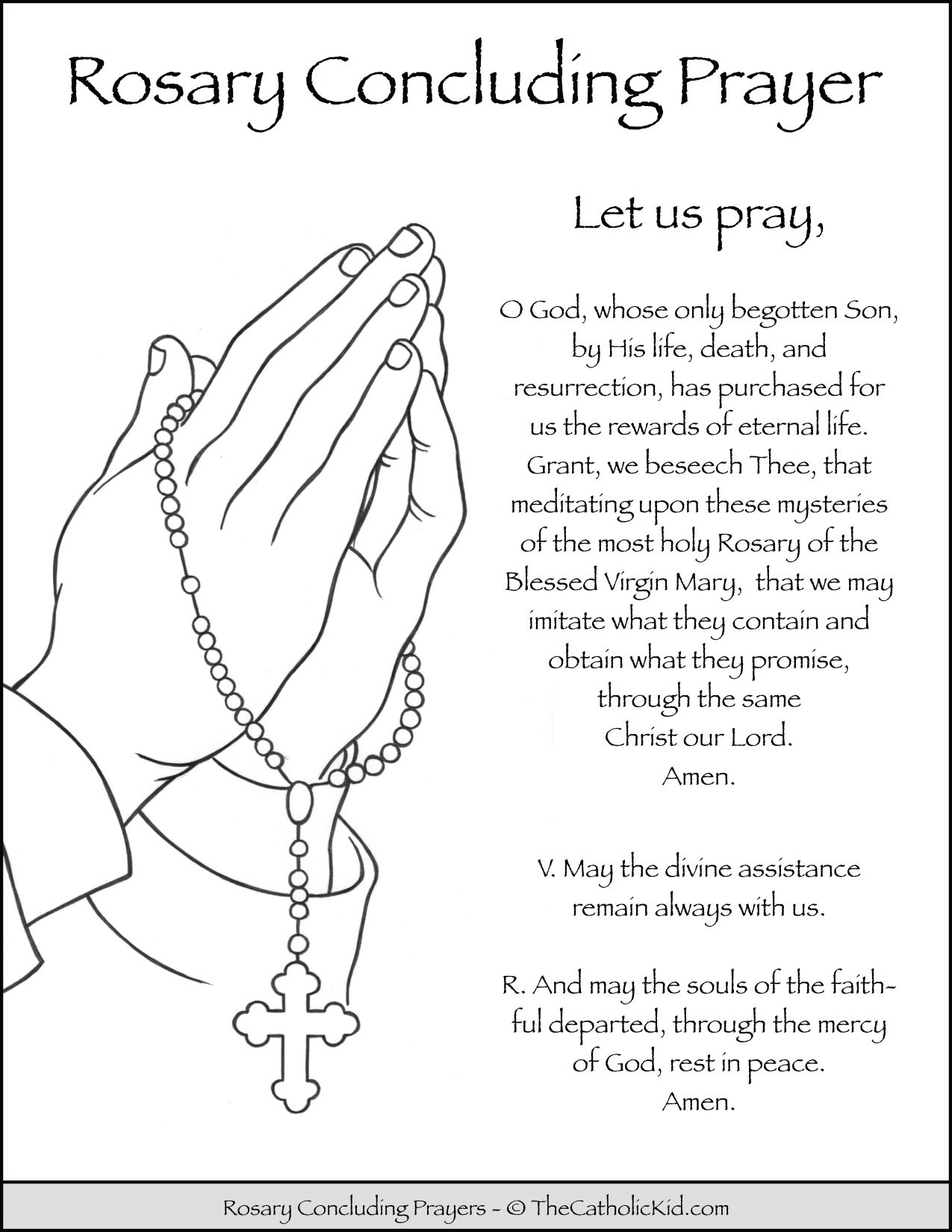 Rosary Coloring Pages The Catholic Kid