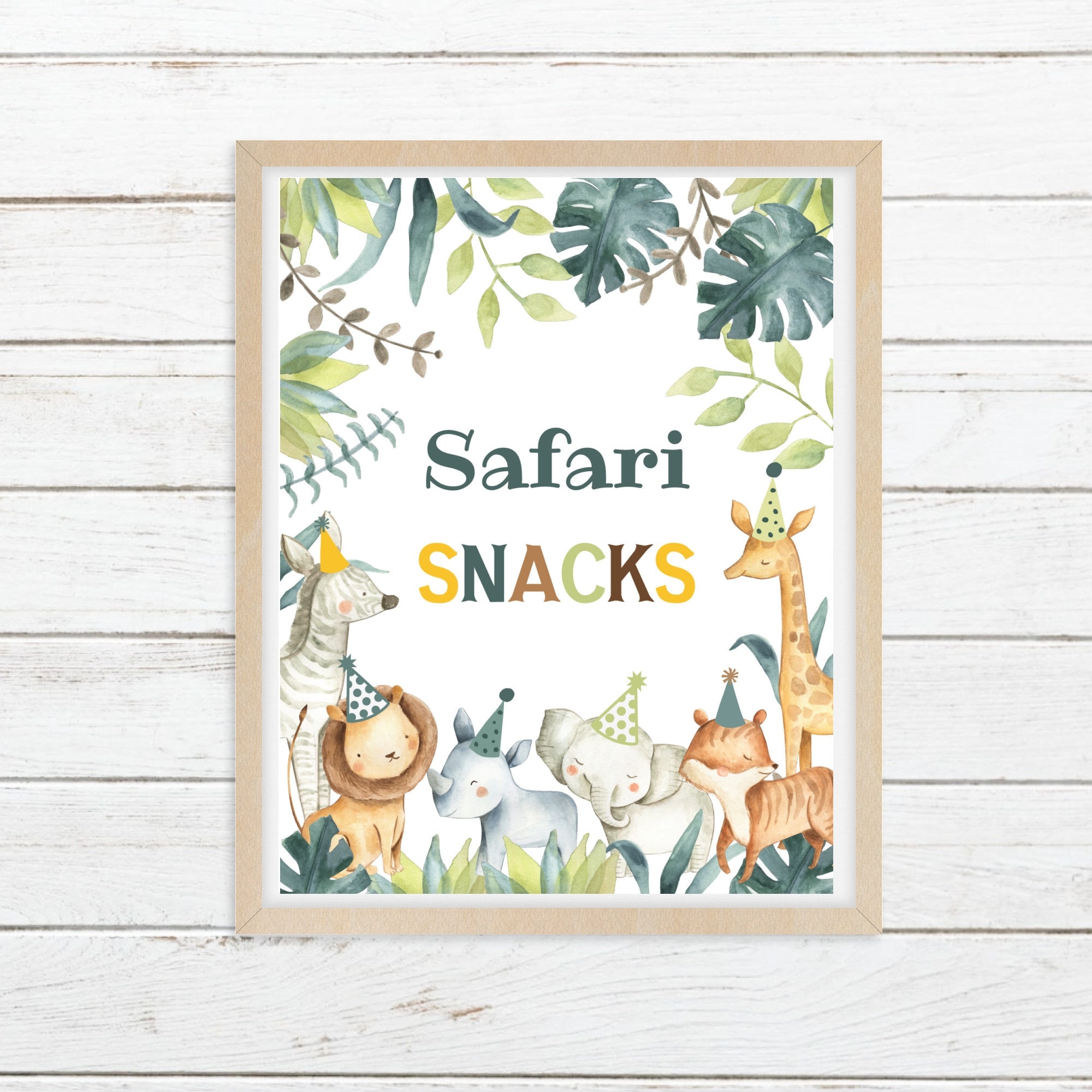 Safari Snacks Sign Safari Animal Jungle Birthday Jungle Animal Sign Wild Animals Sign Dessert Table Animal Safari Party PRINTABLE Etsy