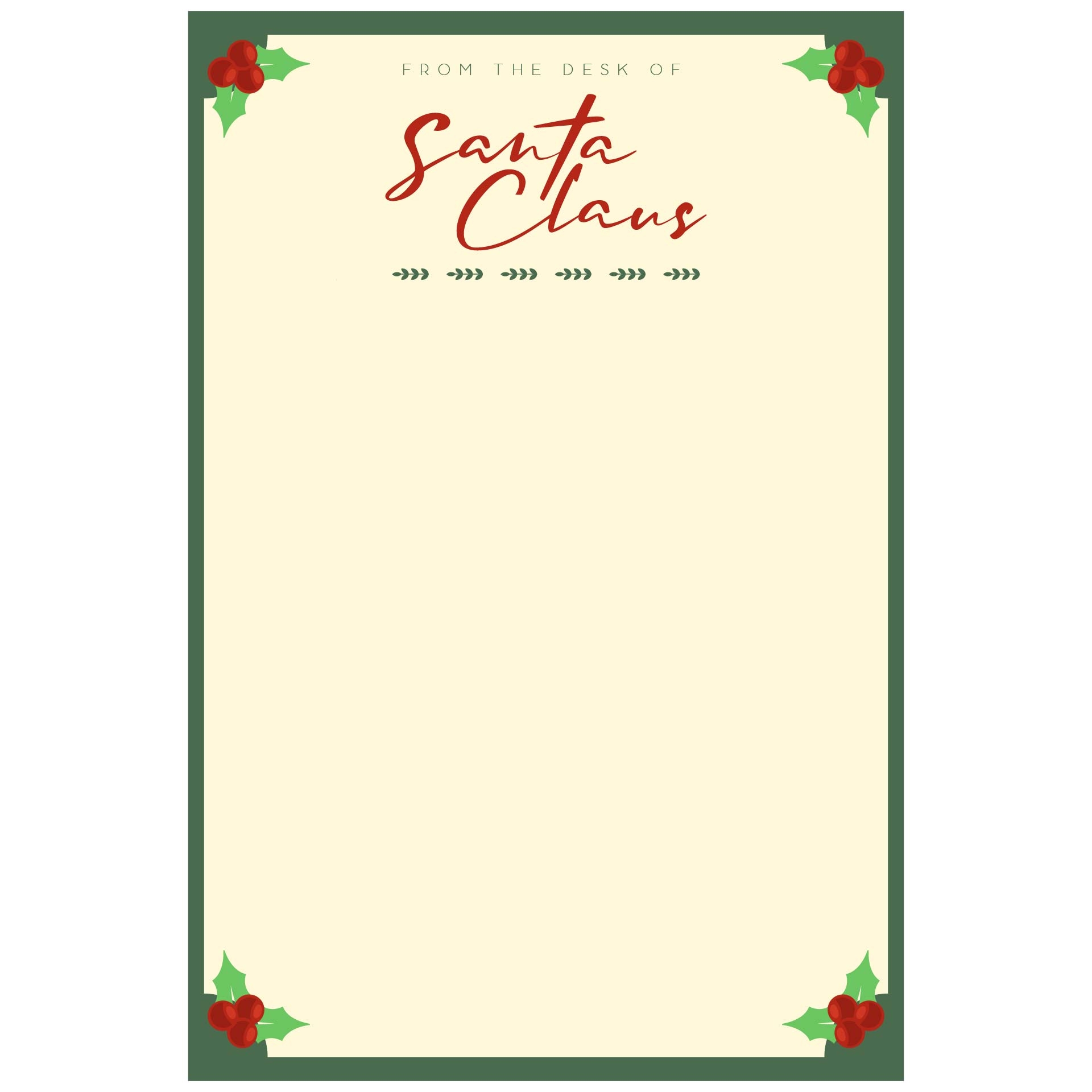 Santa Letterhead Templates 10 Free PDF Printables Printablee
