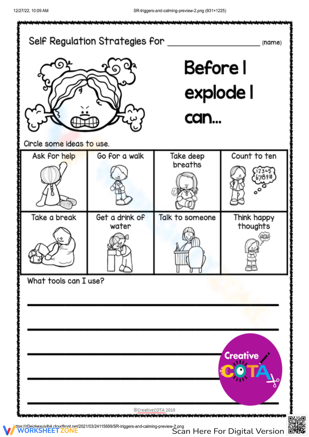 Self Control Worksheets 2024