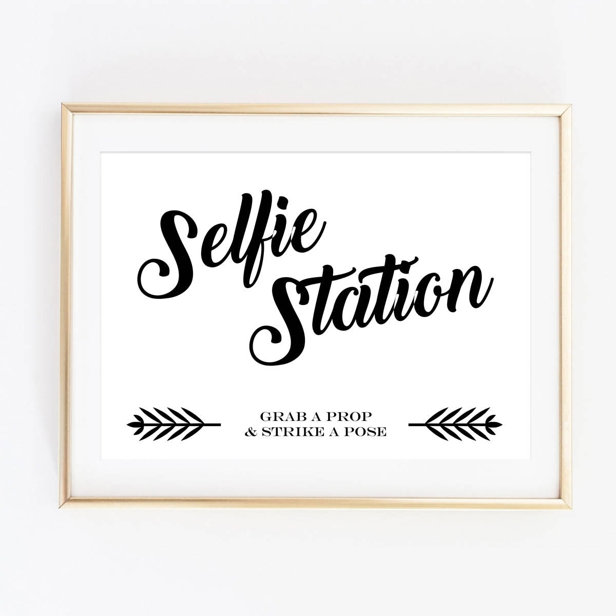 Selfie Station Sign Printable Wedding Signs Grab A Prop And Strike A Pose Sign Wedding Reception Signage INSTANT DOWNLOAD WP1BW Etsy