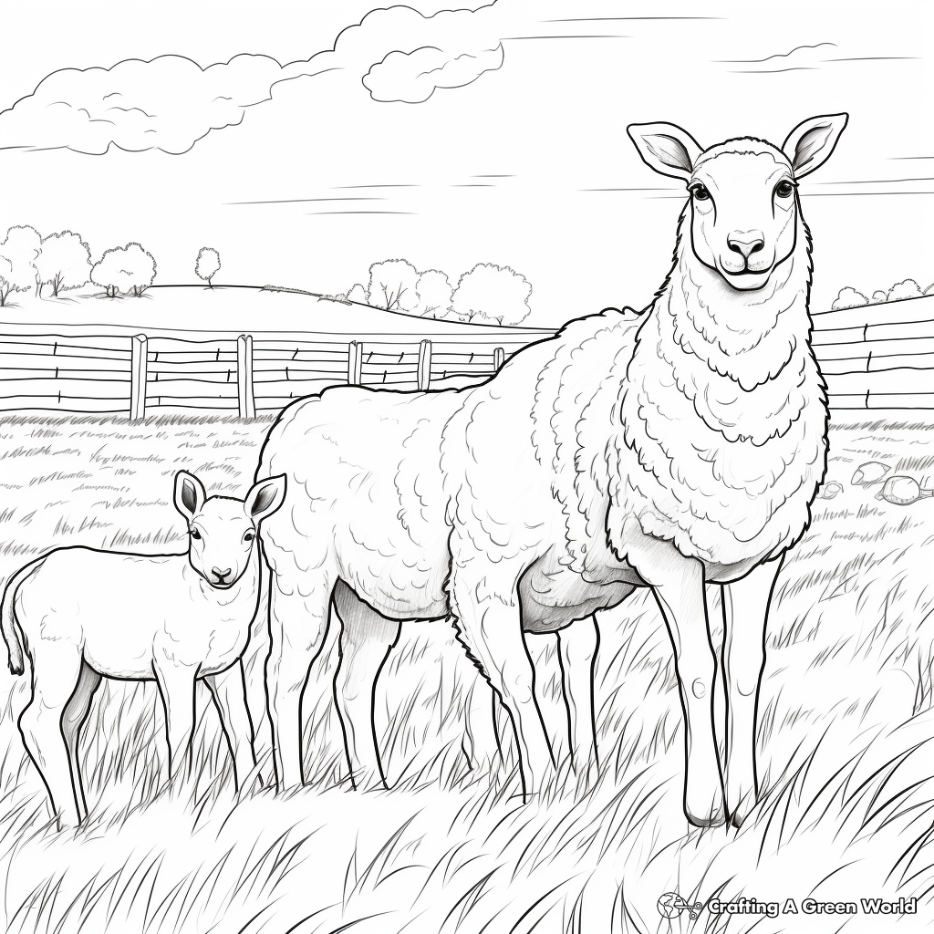 Free Sheep Printable Coloring Pages