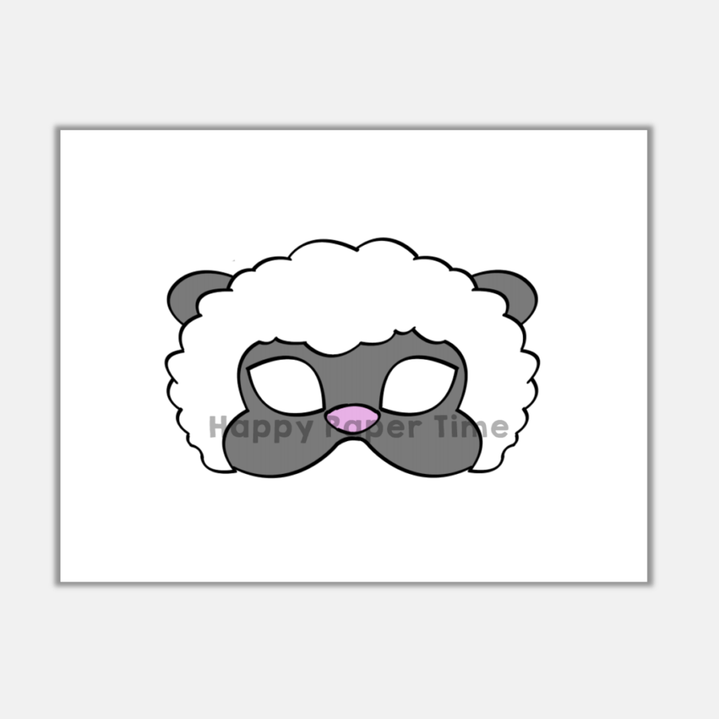 Sheep Paper Mask Printable Farm Animal Craft Activity Costume Made By Teachers