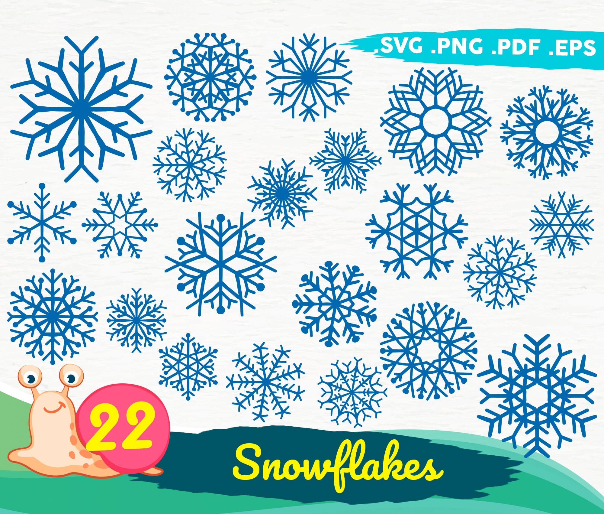 SNOWFLAKES SVG Christmas Svg Snowflakes Svg Snowflake Clipart Svg Files Svg Cut File Snowflake Dxf snowflake Silhouette svg print File Etsy
