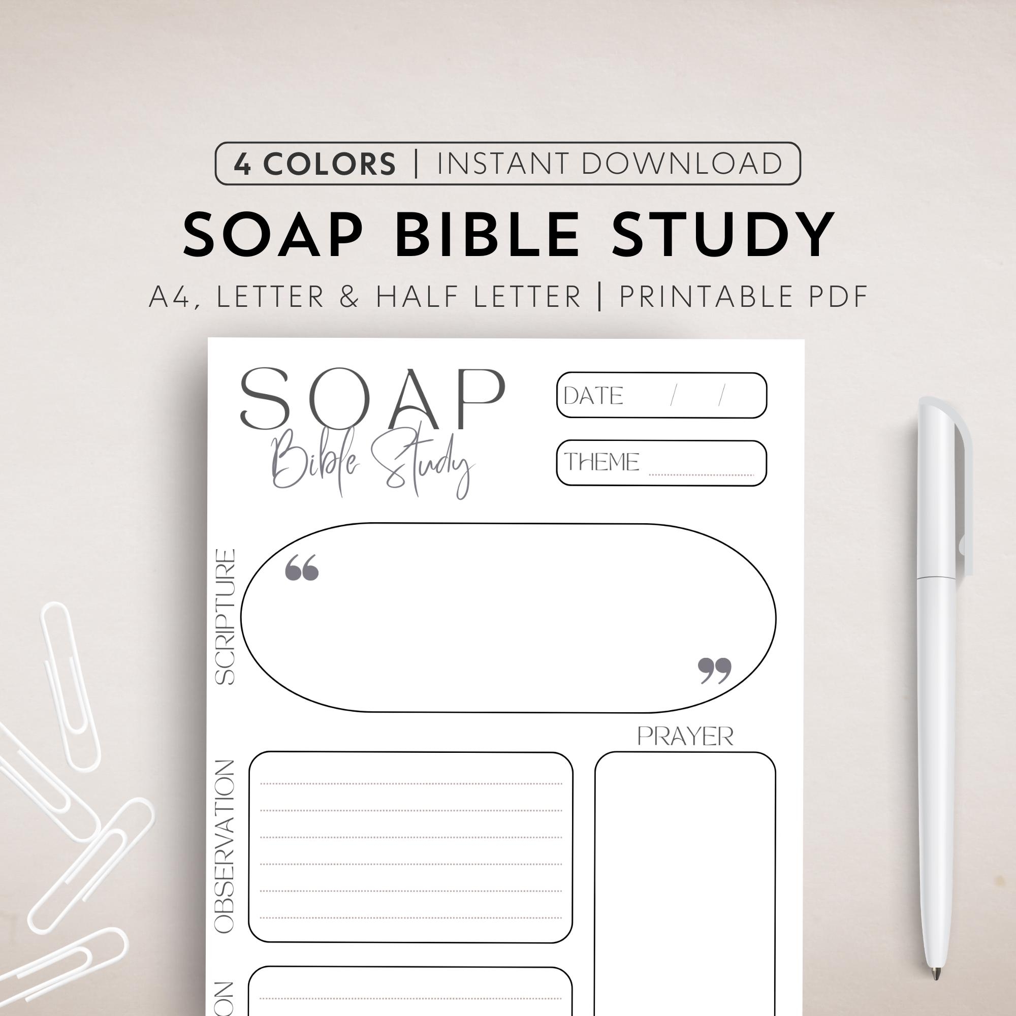 SOAP Bible Study Printable Christian SOAP Template Digital Bible Study Scripture Printable Worksheet Bible Study Goodnotes Bible Verse Guide Etsy