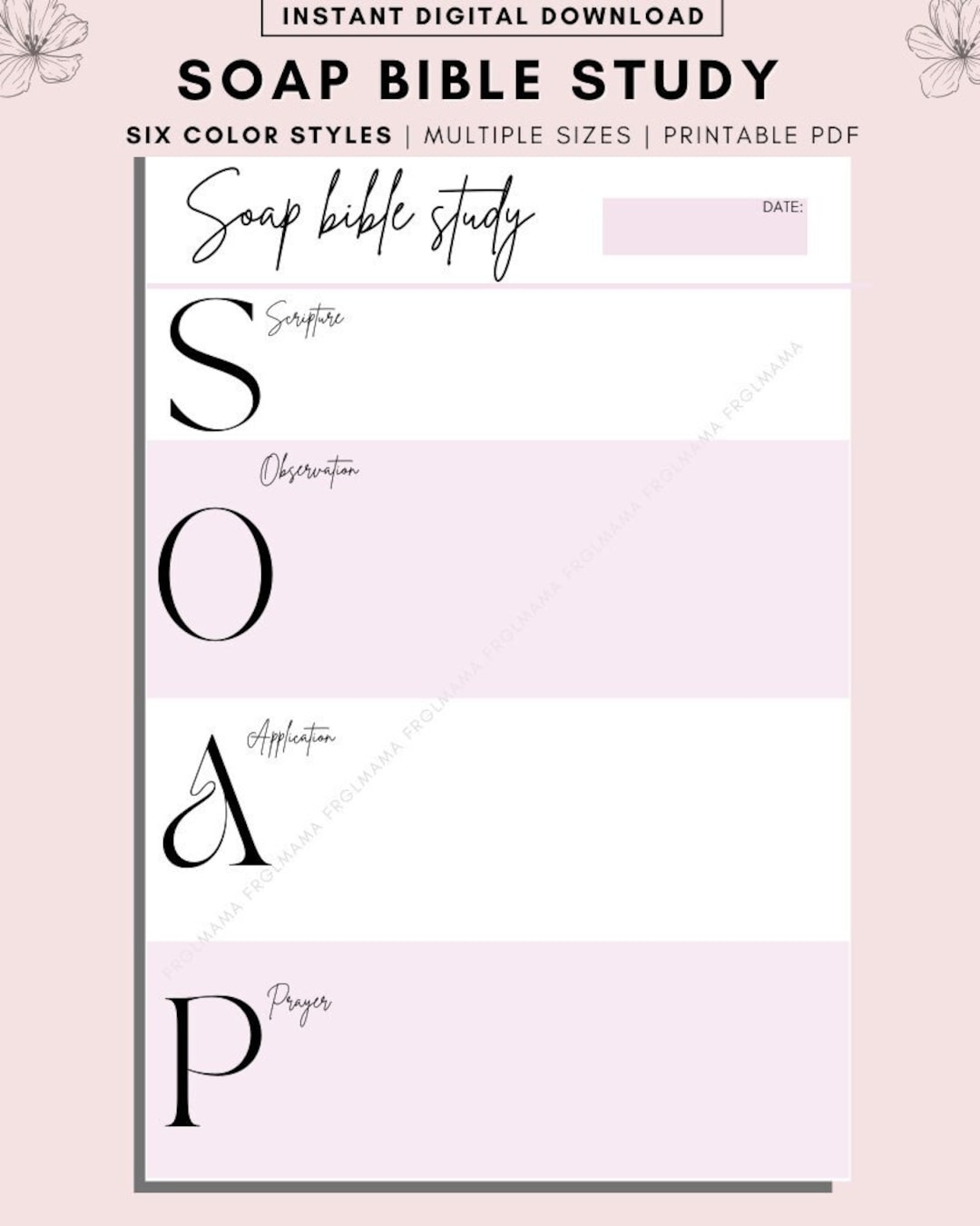Free Soap Method Printable