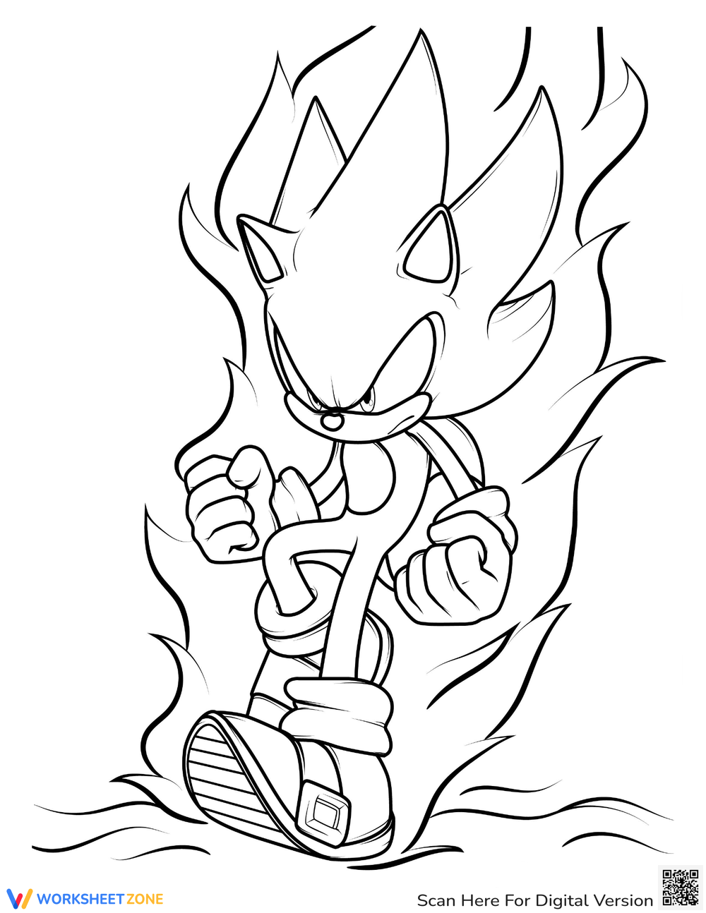Sonic Coloring Pages Worksheets 2024